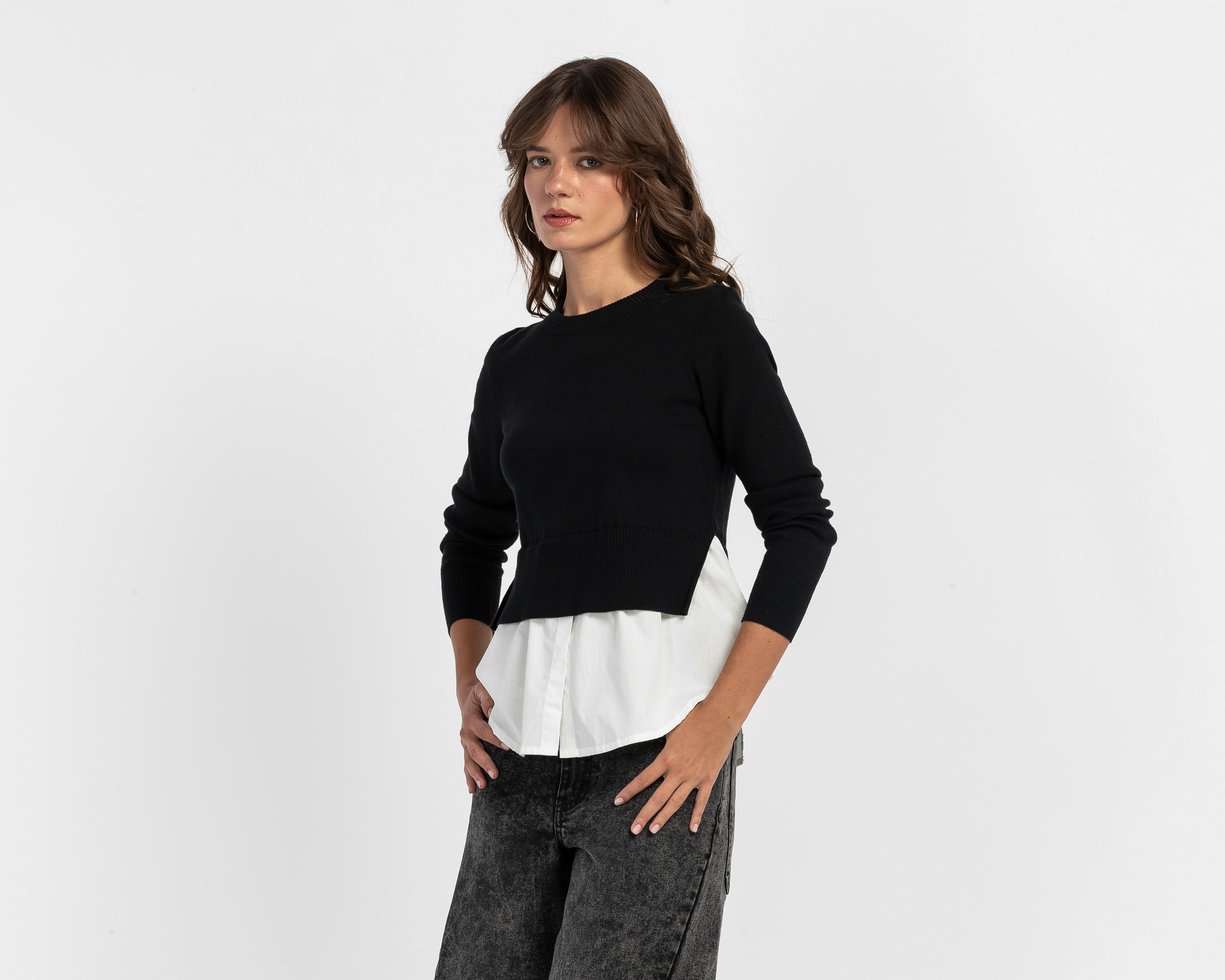 Suéter Negro Forever 21 para Mujer