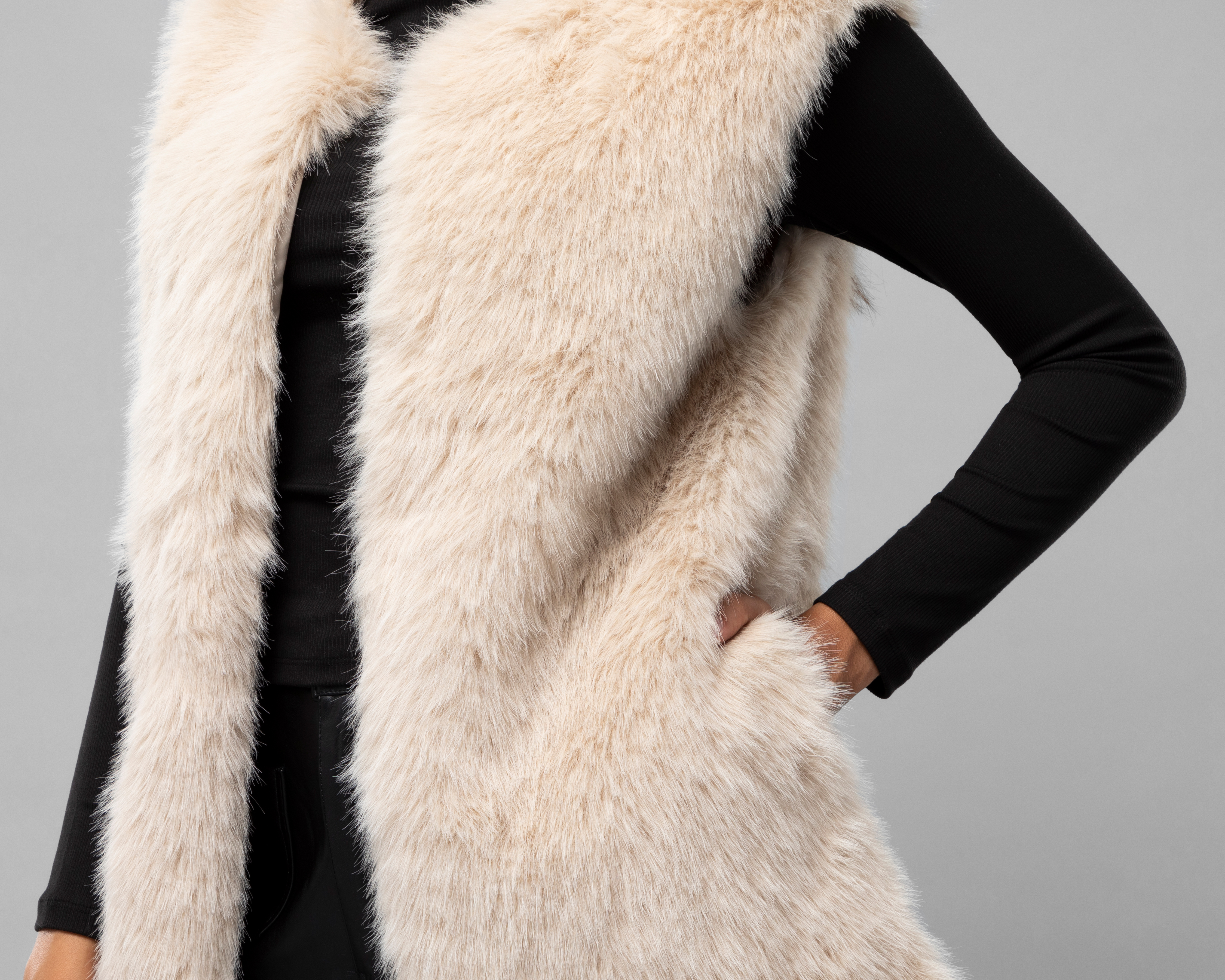 Foto 5 pulgar | Foto 4 | Chaleco Beige Jennifer Lopez para Mujer