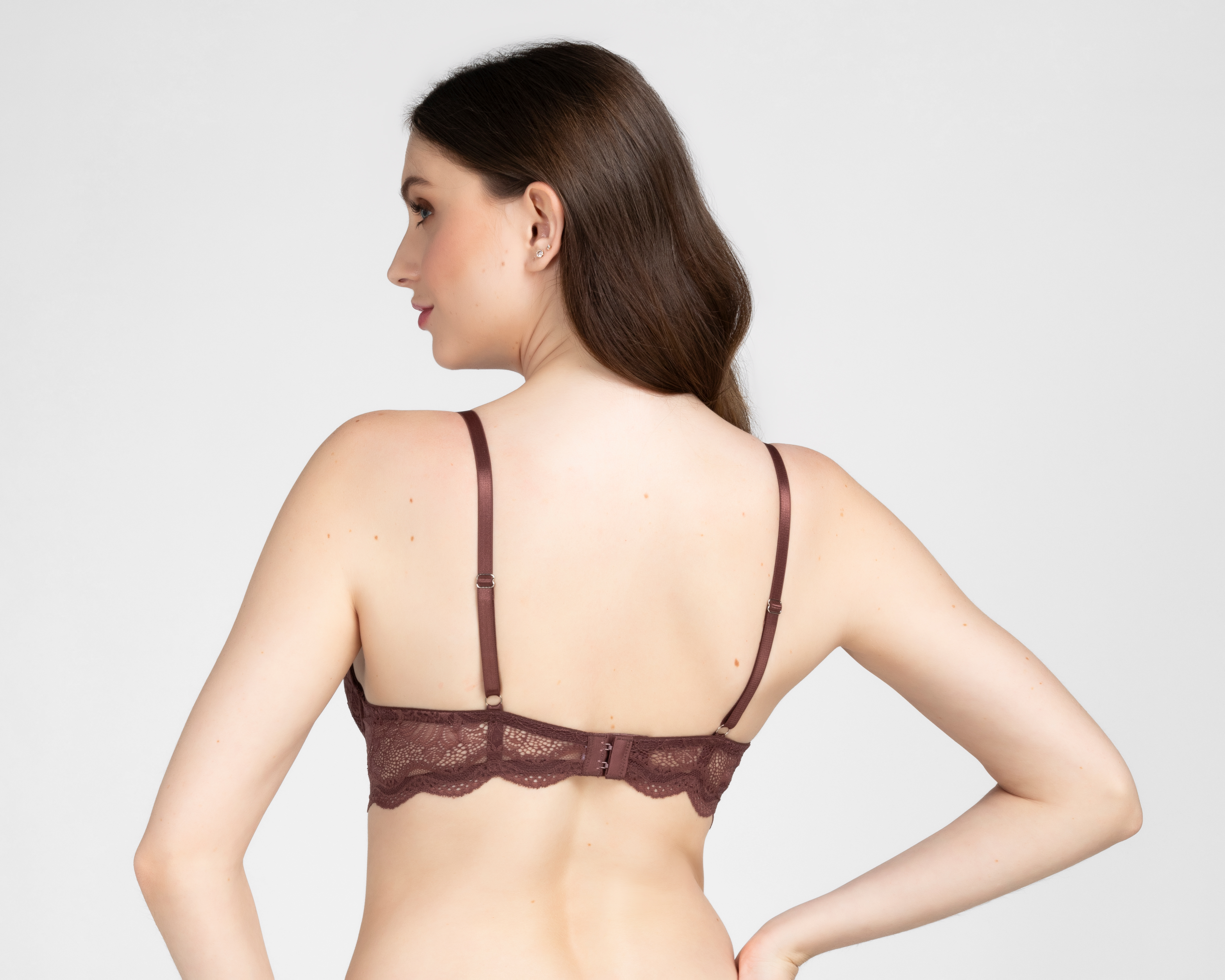 Foto 4 pulgar | Foto 3 | Brasier con Encaje Eva tu Estilo Íntimo Media Copa para Mujer