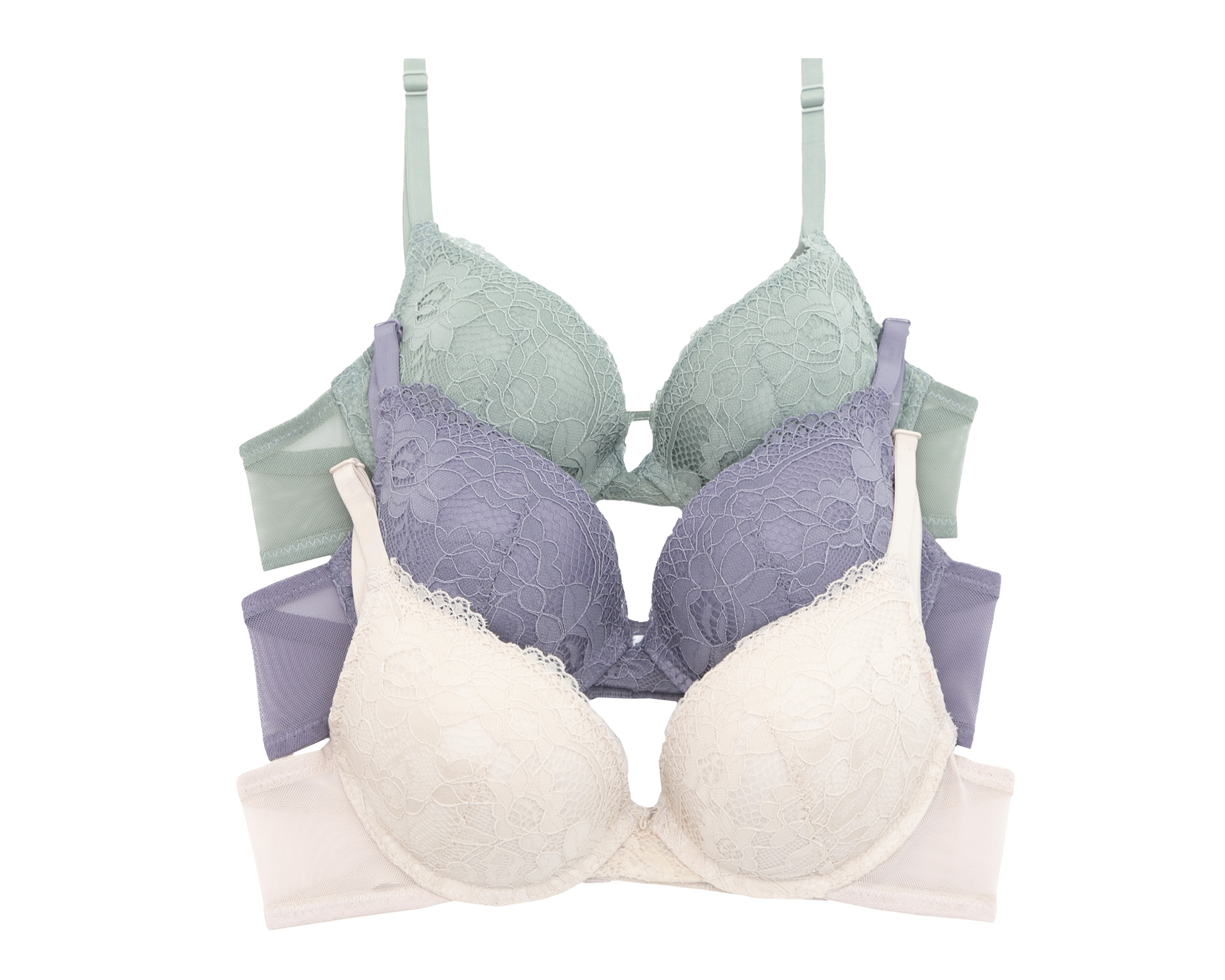 Foto 2 pulgar | Foto 1 | Brasier con Encaje Eva tu Estilo Íntimo Copa Completa 3 Piezas