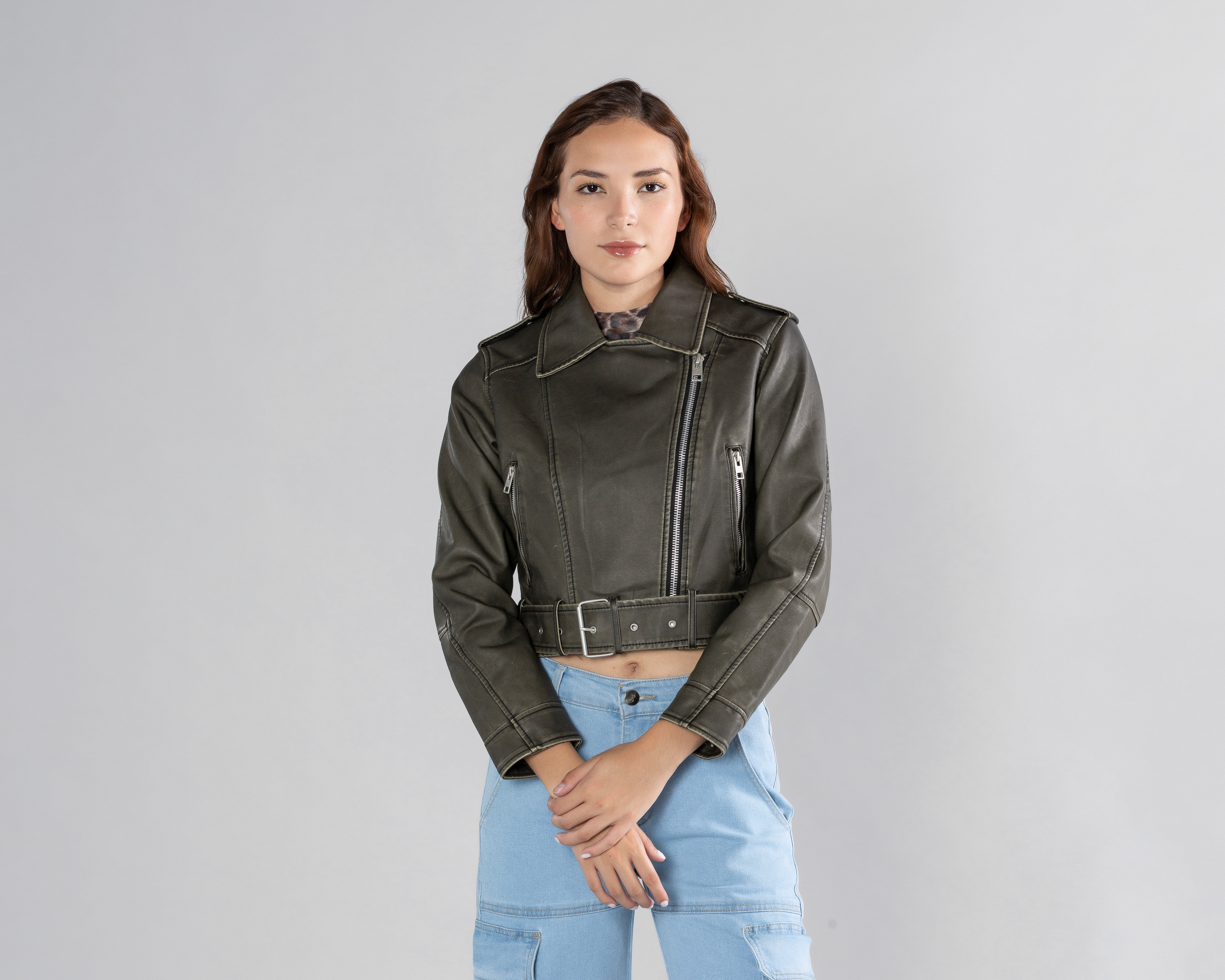 Chamarra de Poliuretano con Cremallera Thinner para Mujer