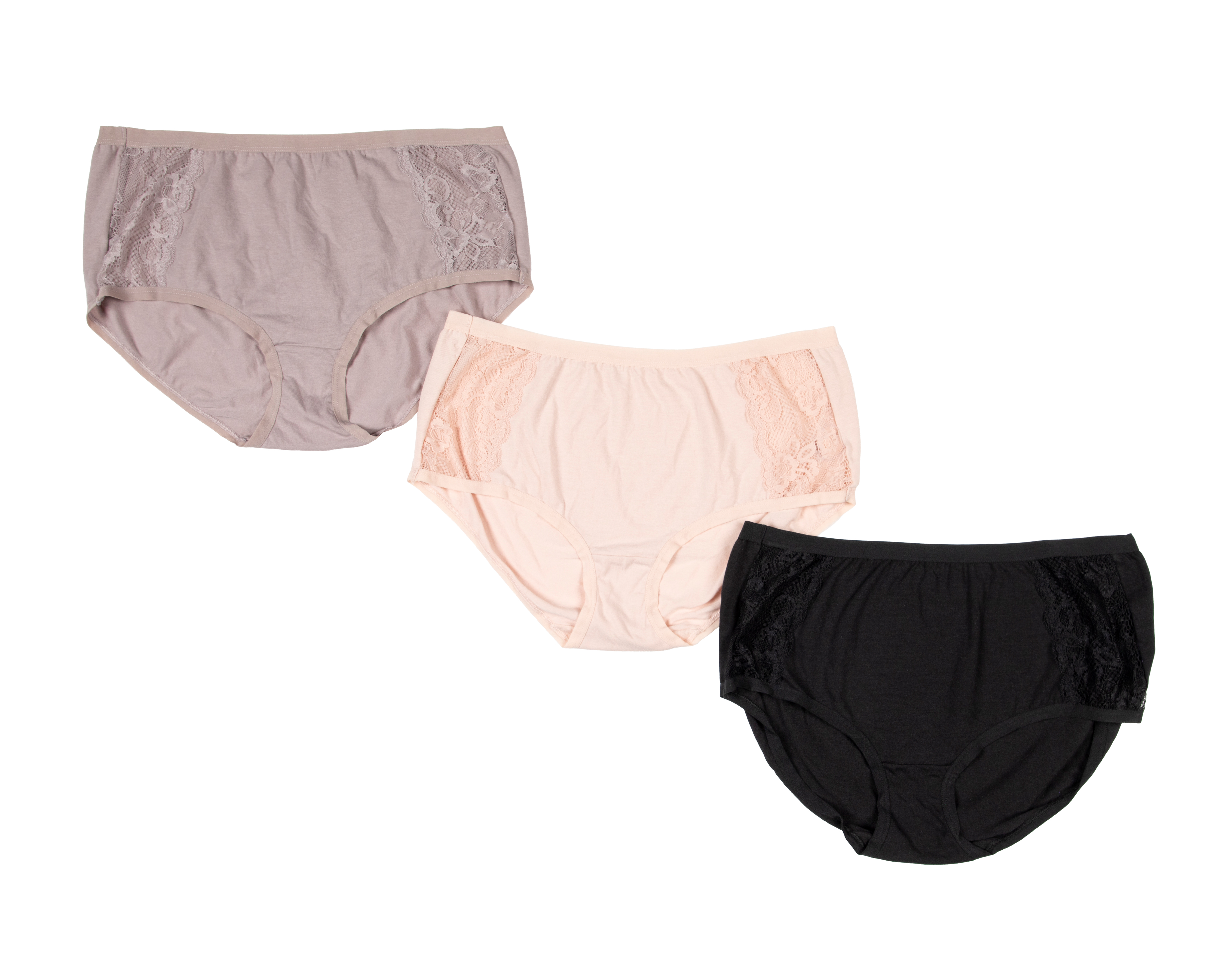 Pantaleta Beauty Secret con Encaje para Mujer 3 Piezas