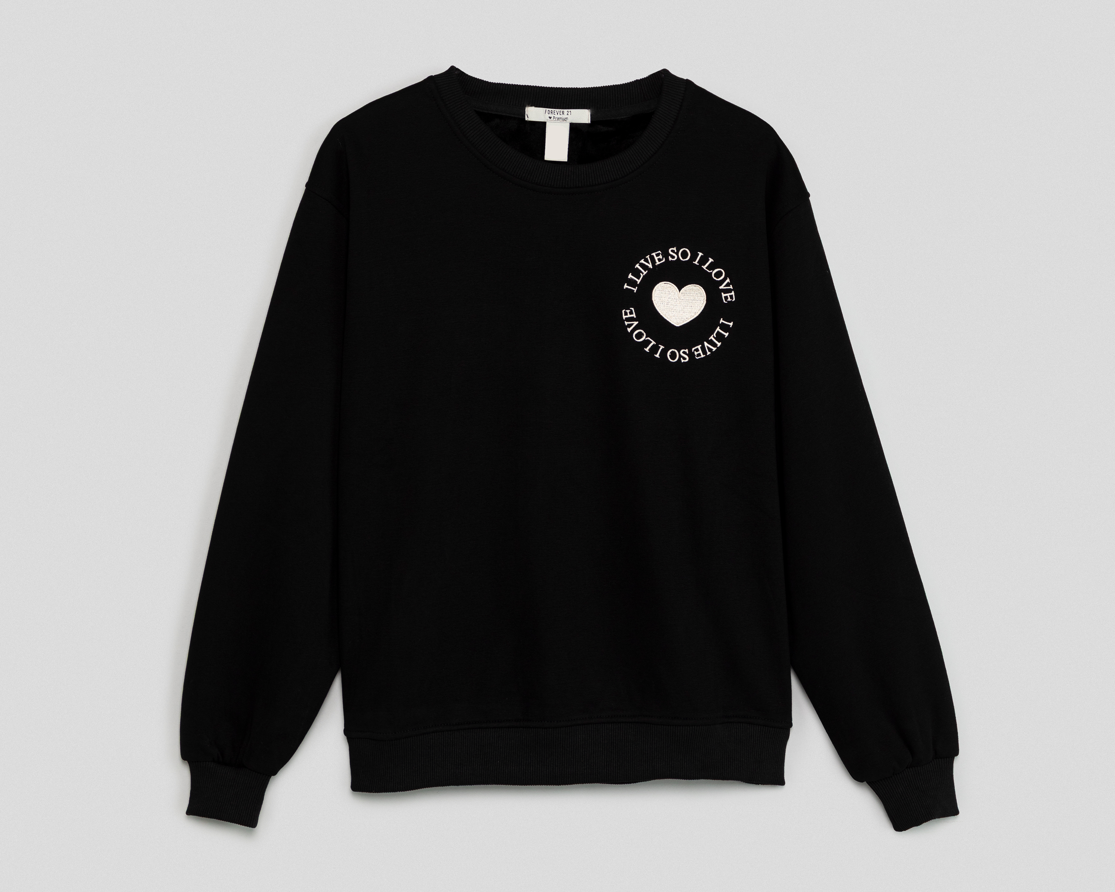 Sudadera Negra Forever 21 para Mujer