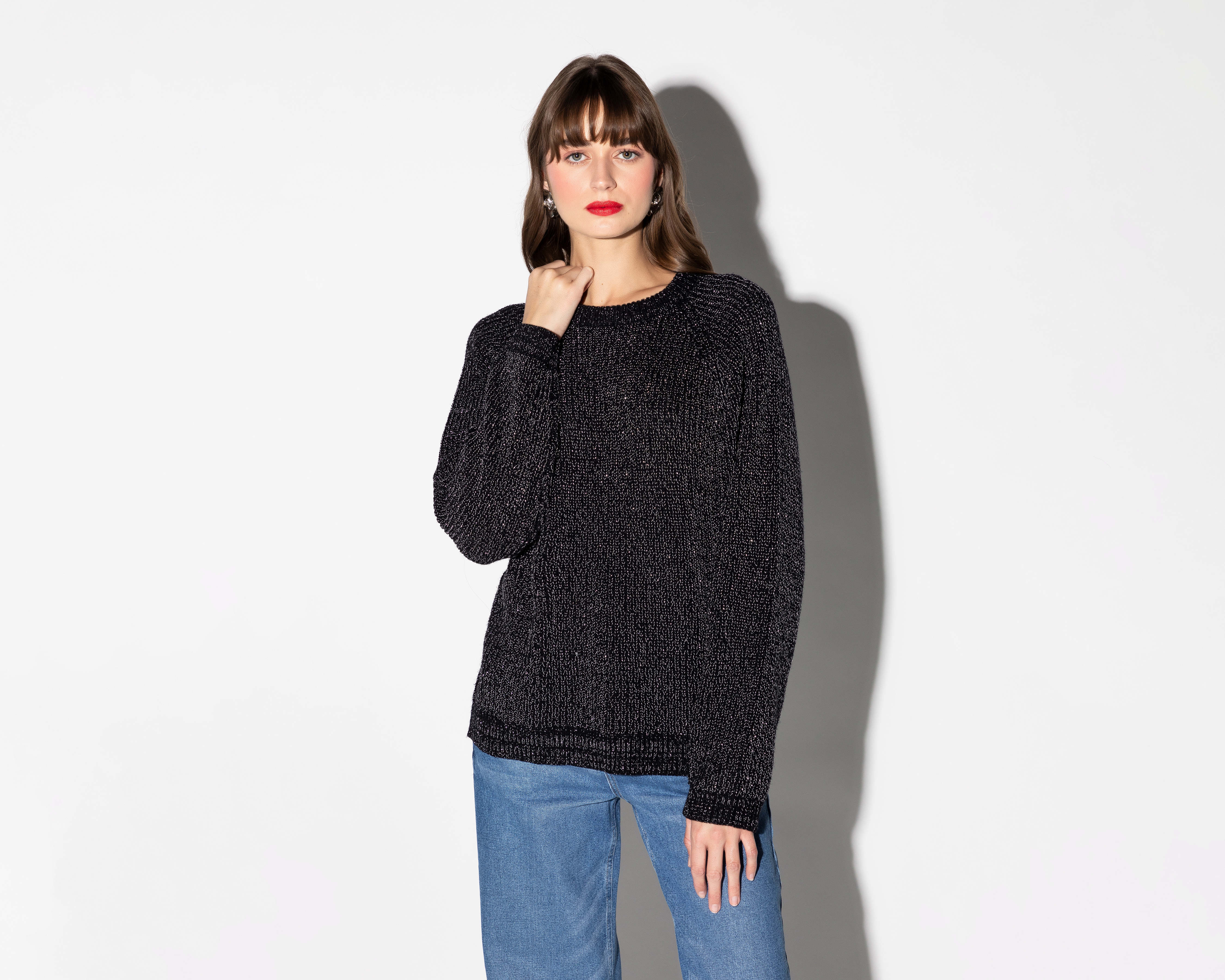 Foto 2 | Foto 2 | Suéter Negro Thinner para Mujer