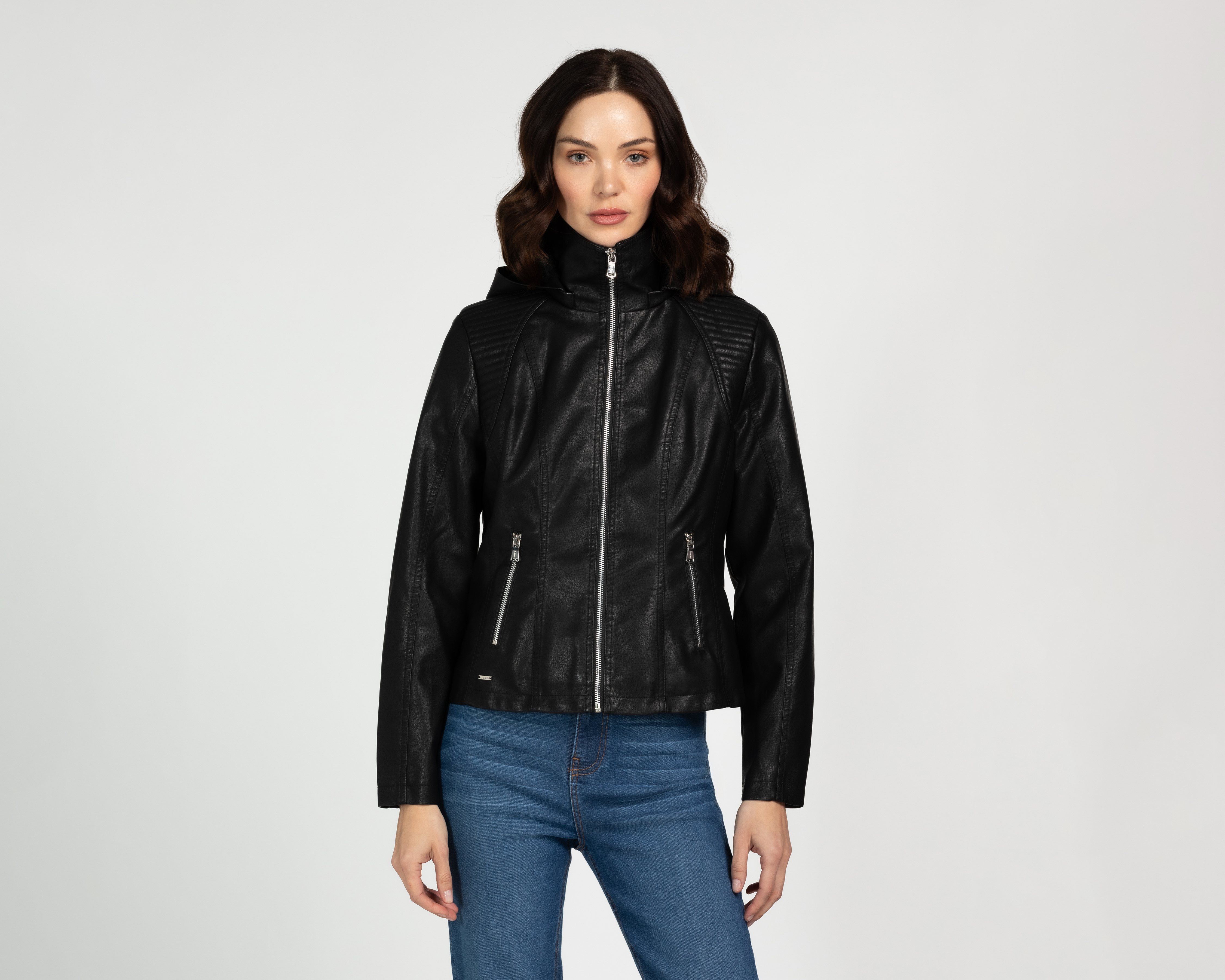 Foto 2 pulgar | Foto 1 | Chamarra con Capucha Bebe para Mujer