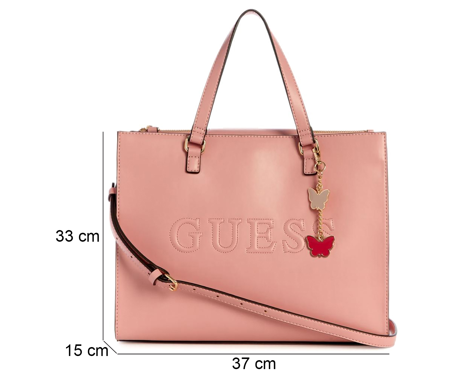 Foto 5 pulgar | Foto 4 | Bolsa de Hombro Guess Lilly Ann con Colgante