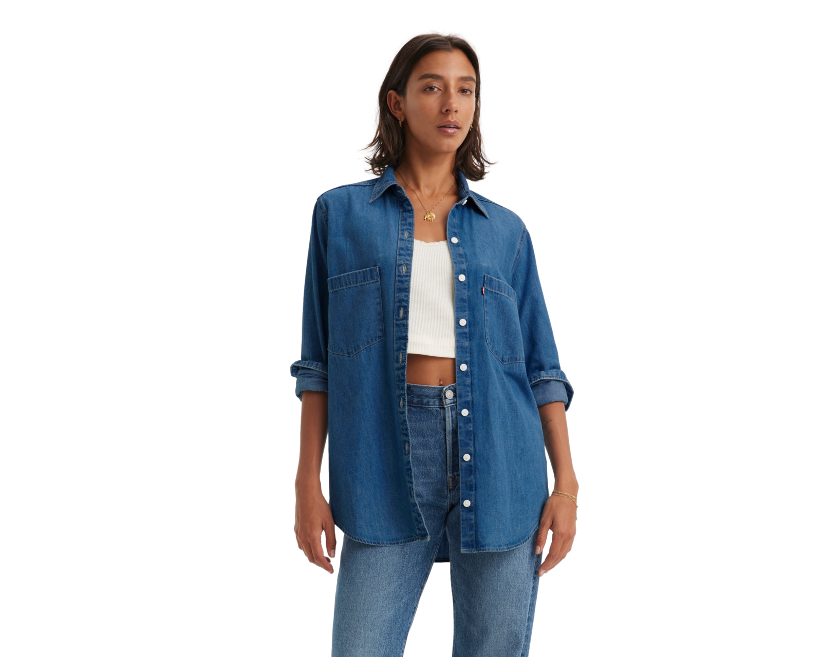 Foto 2 pulgar | Foto 1 | Camisa Levi's Manga Larga para Mujer