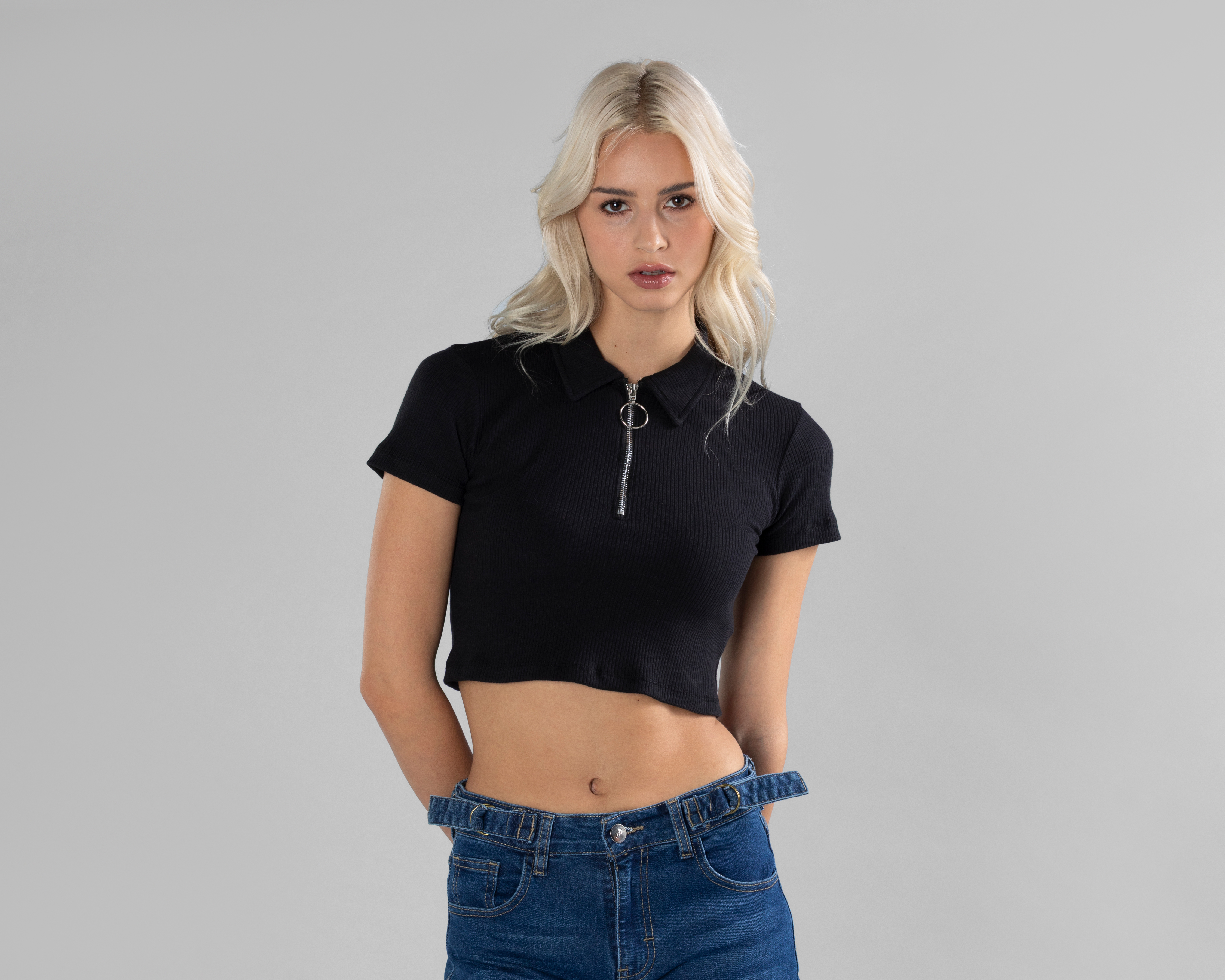 Foto 2 | Foto 2 | Playera Polo Strona tipo Crop para Mujer