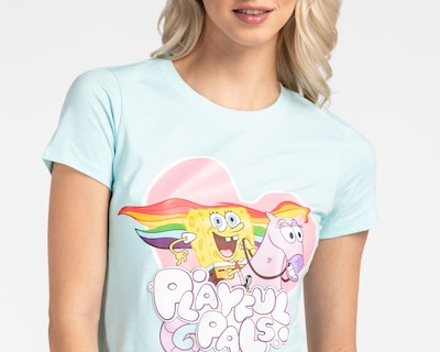 Foto 3 | Foto 3 | Playera Estampada Bob Esponja para Mujer