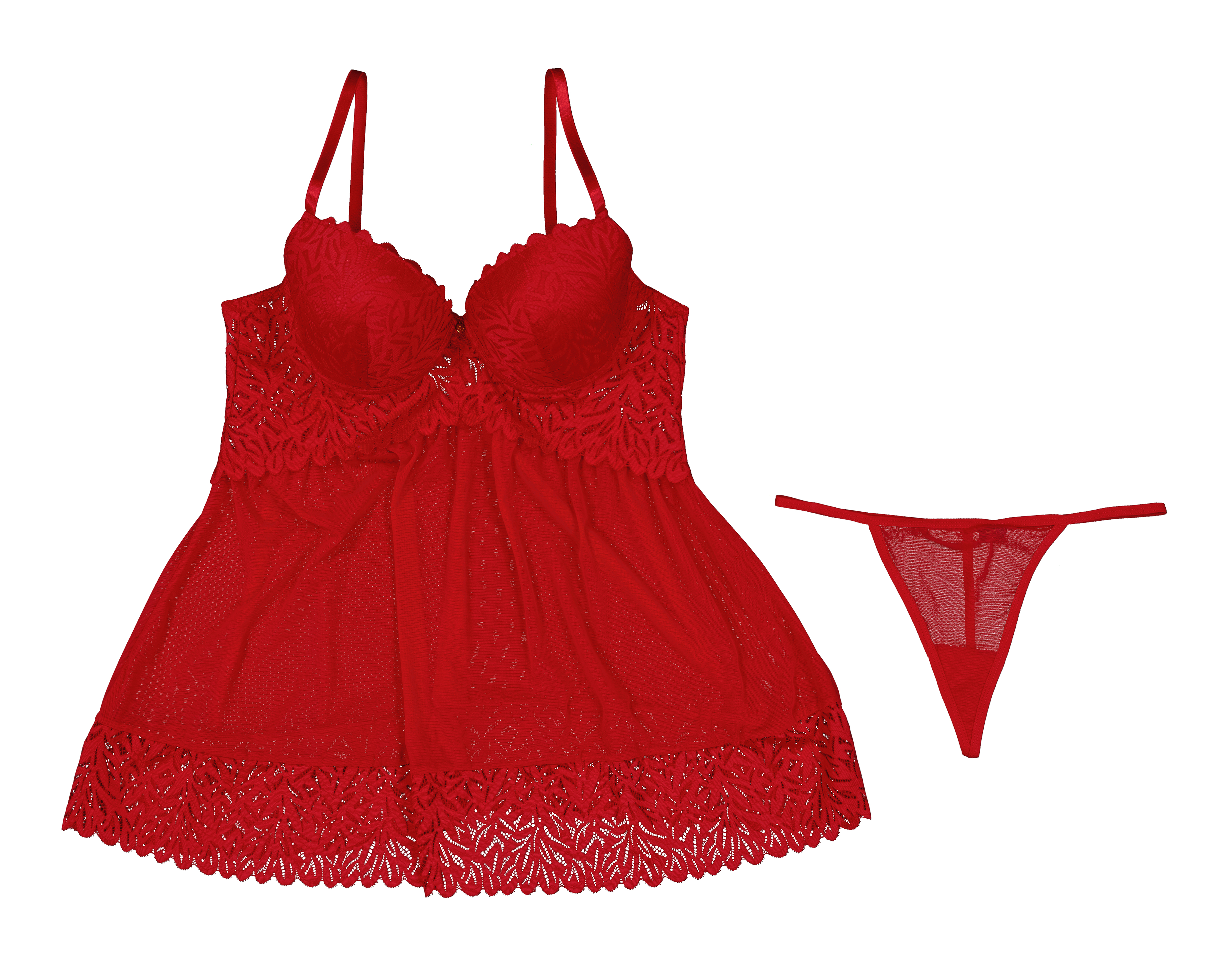 Baby Doll Jennifer Lopez con Encaje para Mujer