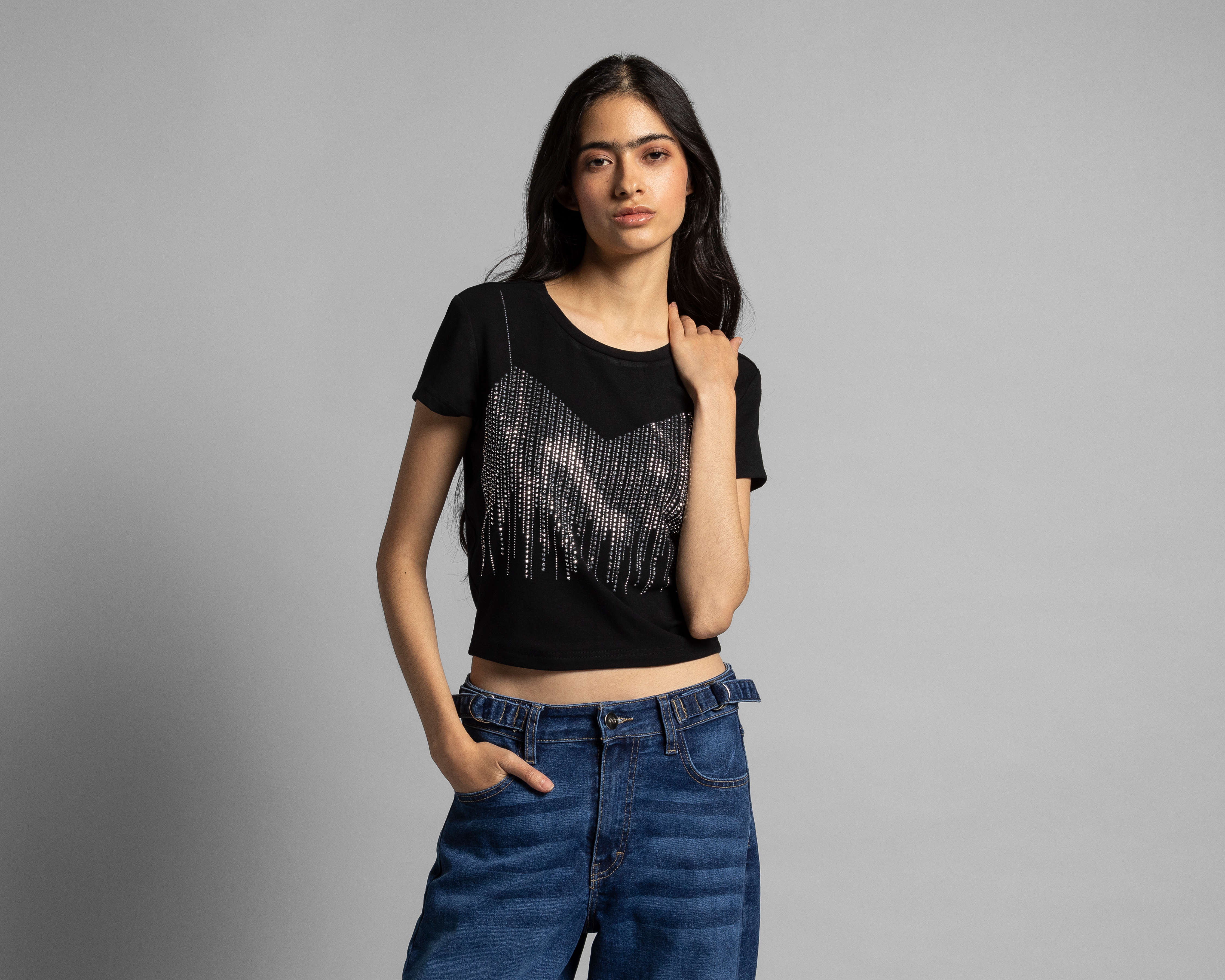 Blusa Strona Manga Corta para Mujer