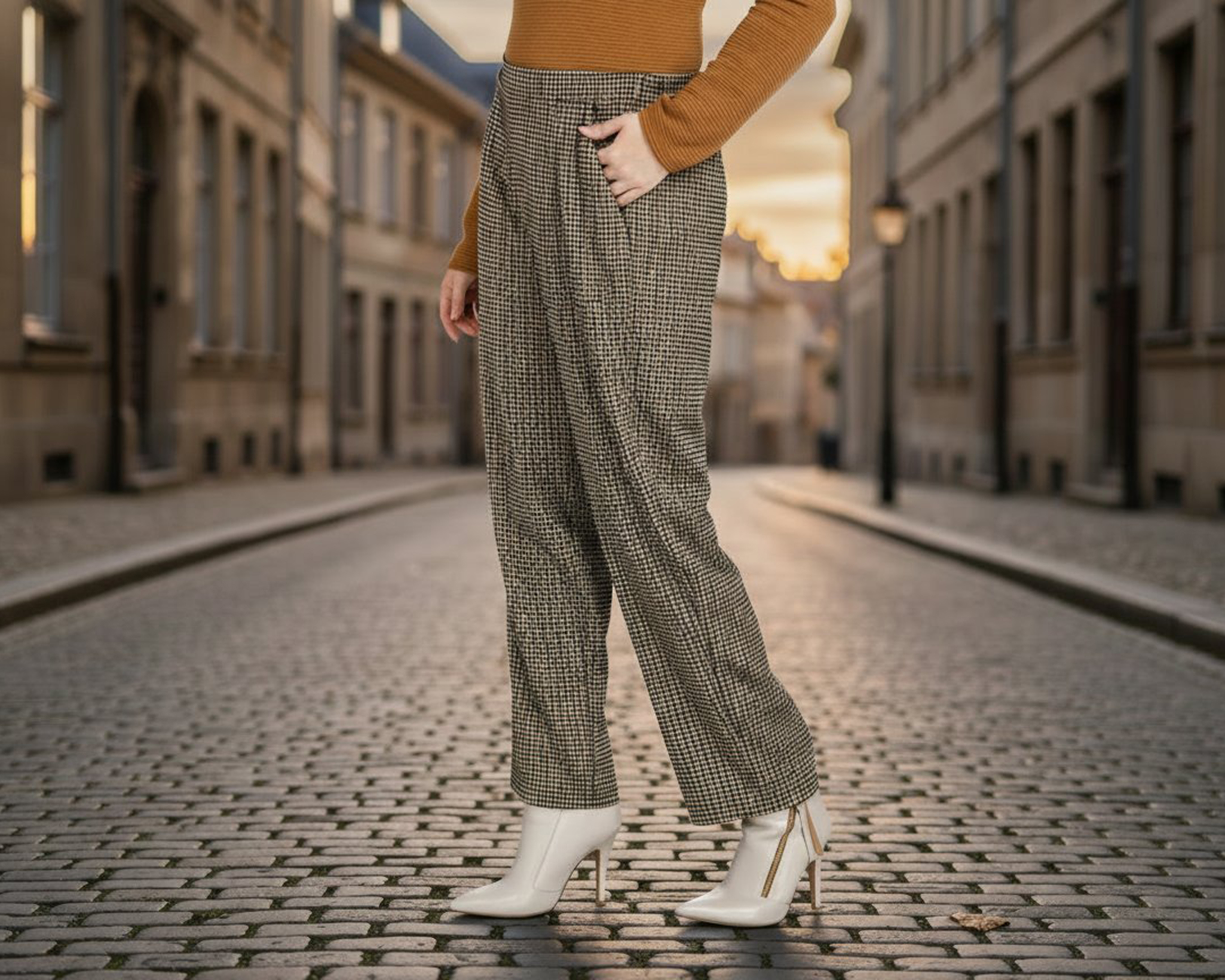 Foto 5 | Foto 5 | Pantalón Recto Lady Sun Café para Mujer