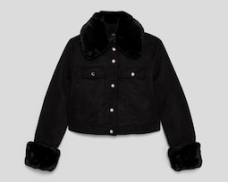 Chamarra Negra Forever 21 para Mujer