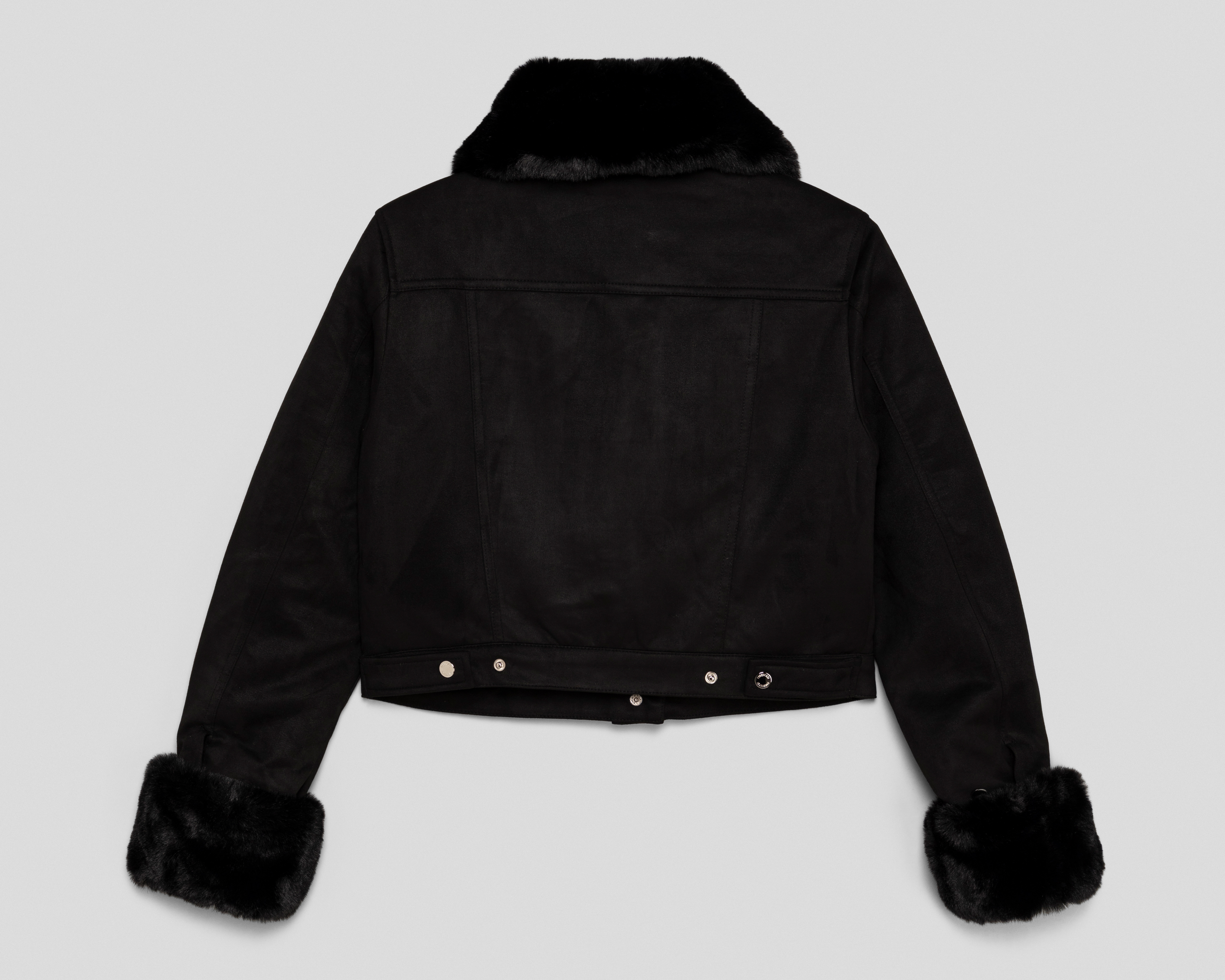 Foto 3 pulgar | Foto 2 | Chamarra Negra Forever 21 para Mujer