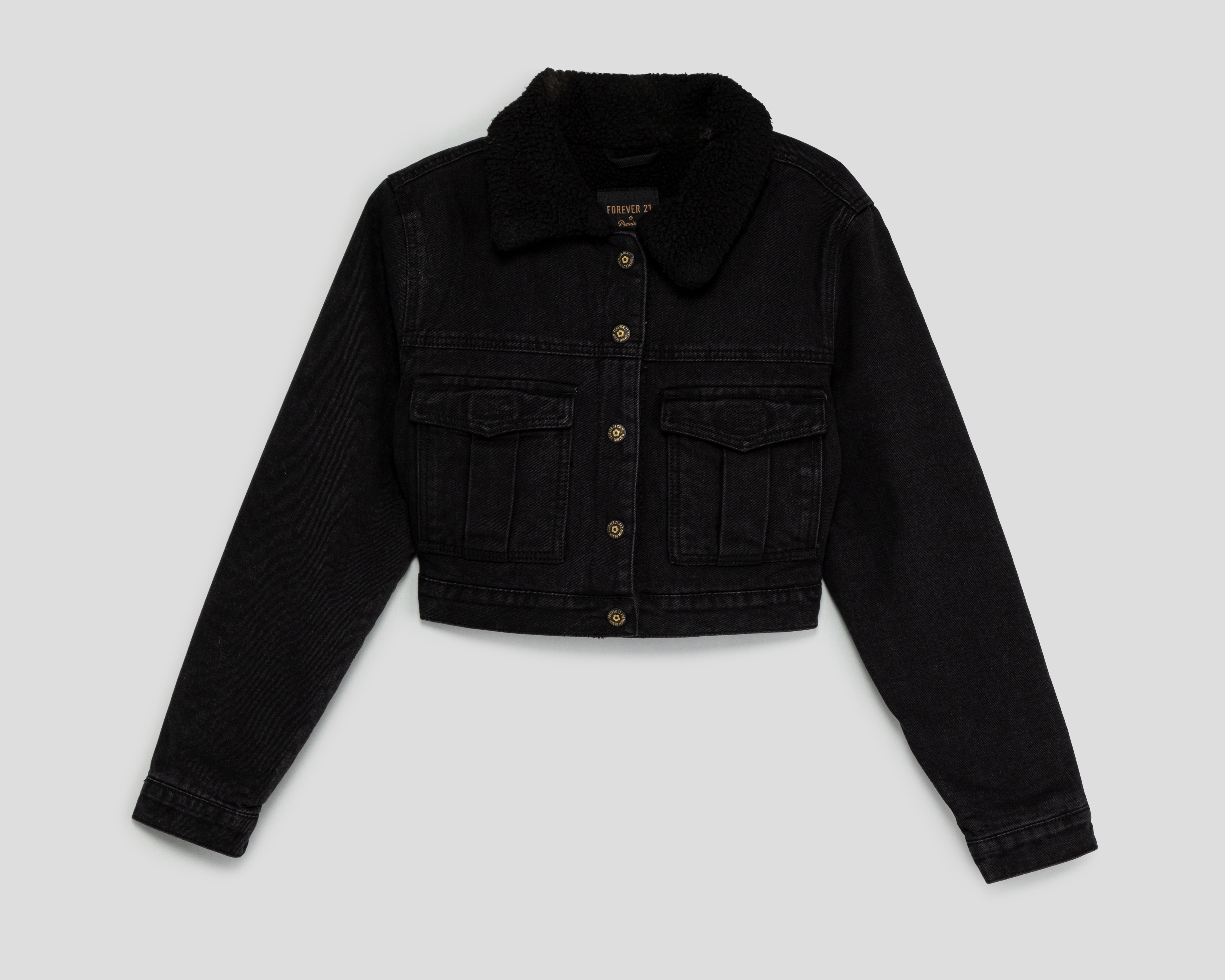 Foto 1 | Foto 1 | Chamarra de Mezclilla con Cuello Aborregado Forever 21 para Mujer