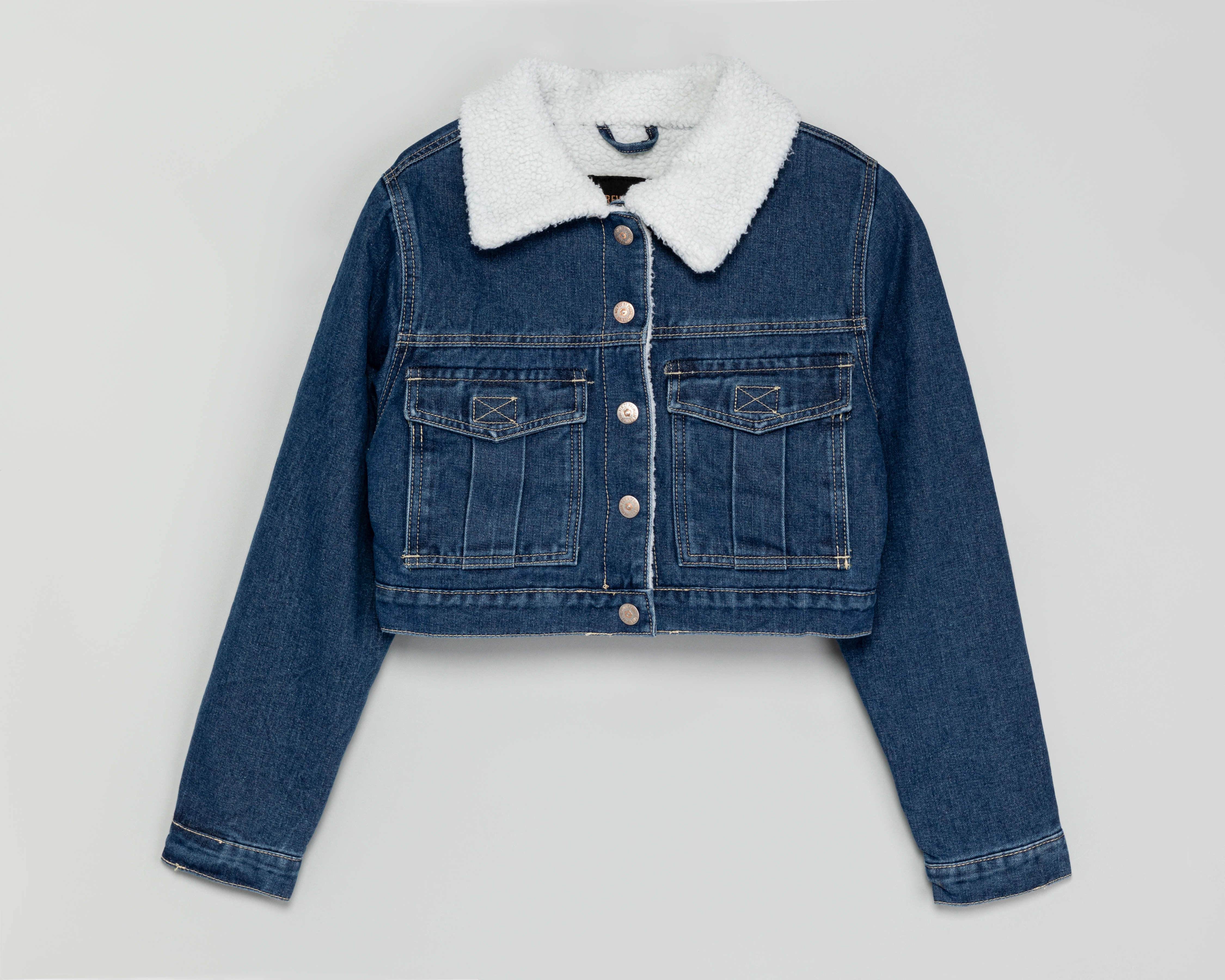 Chamarra de Mezclilla con Botones Forever 21 Juvenil