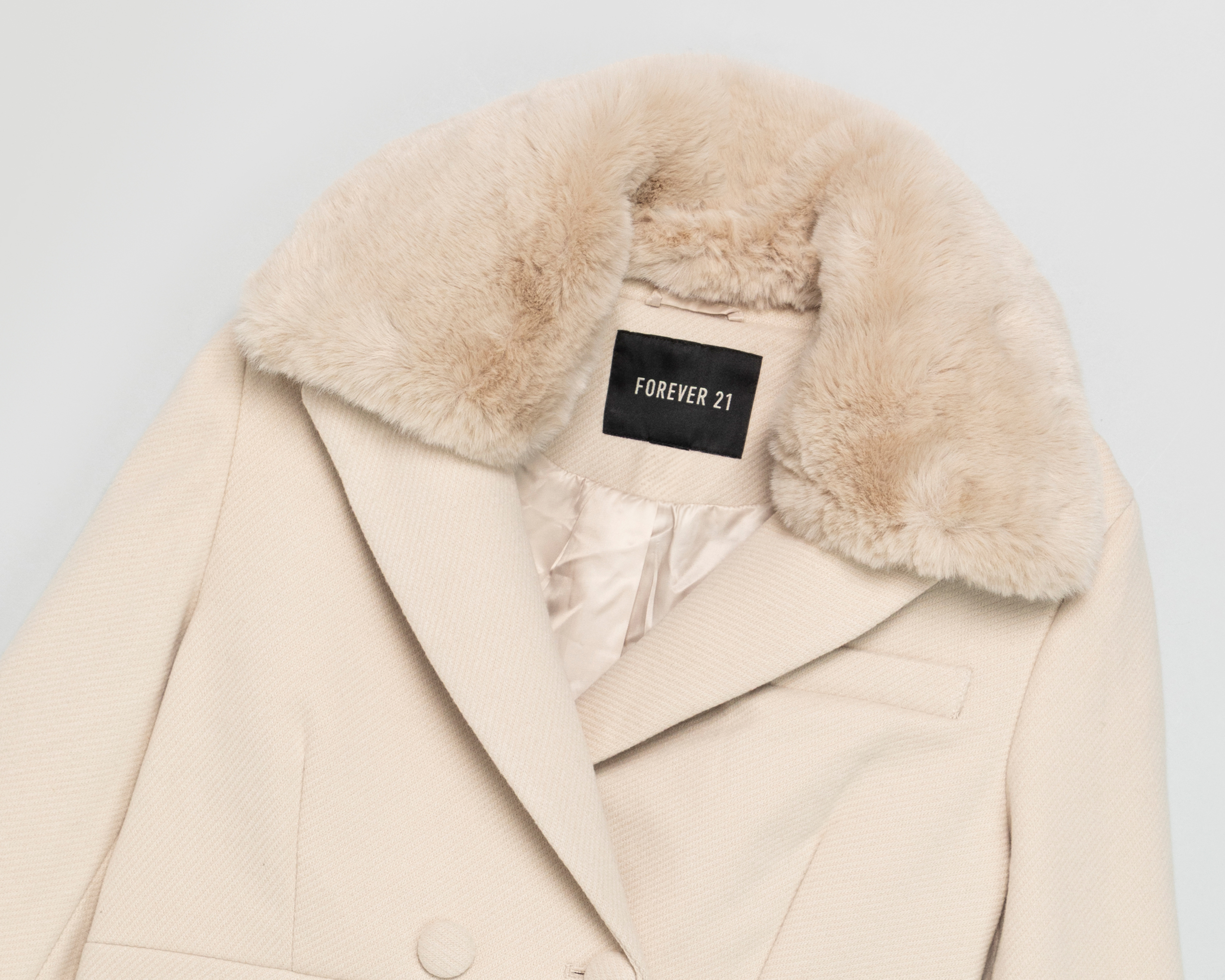 Foto 3 | Foto 3 | Abrigo Beige Forever 21 para Mujer