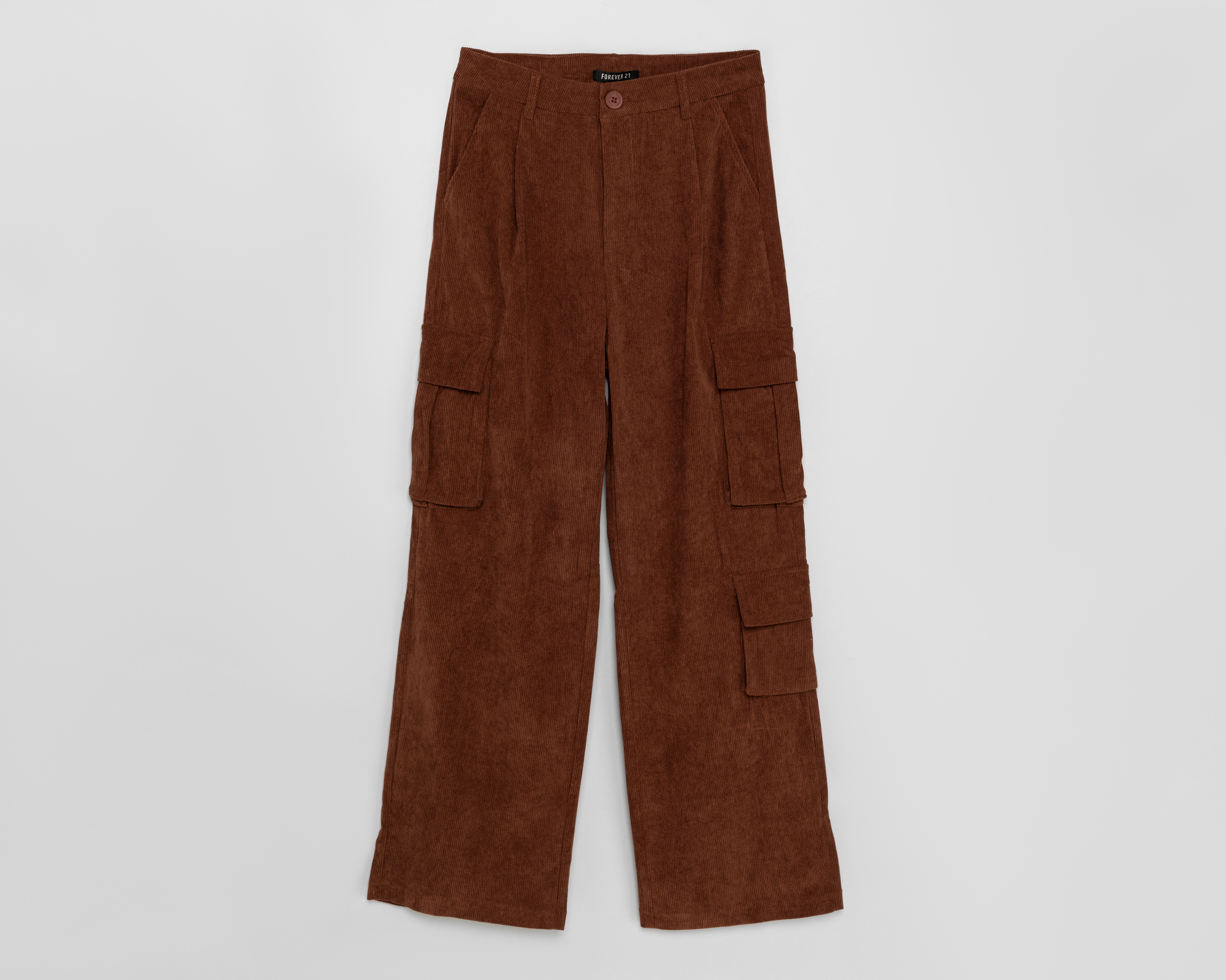 Pantalón Cargo Forever 21 Café para Mujer