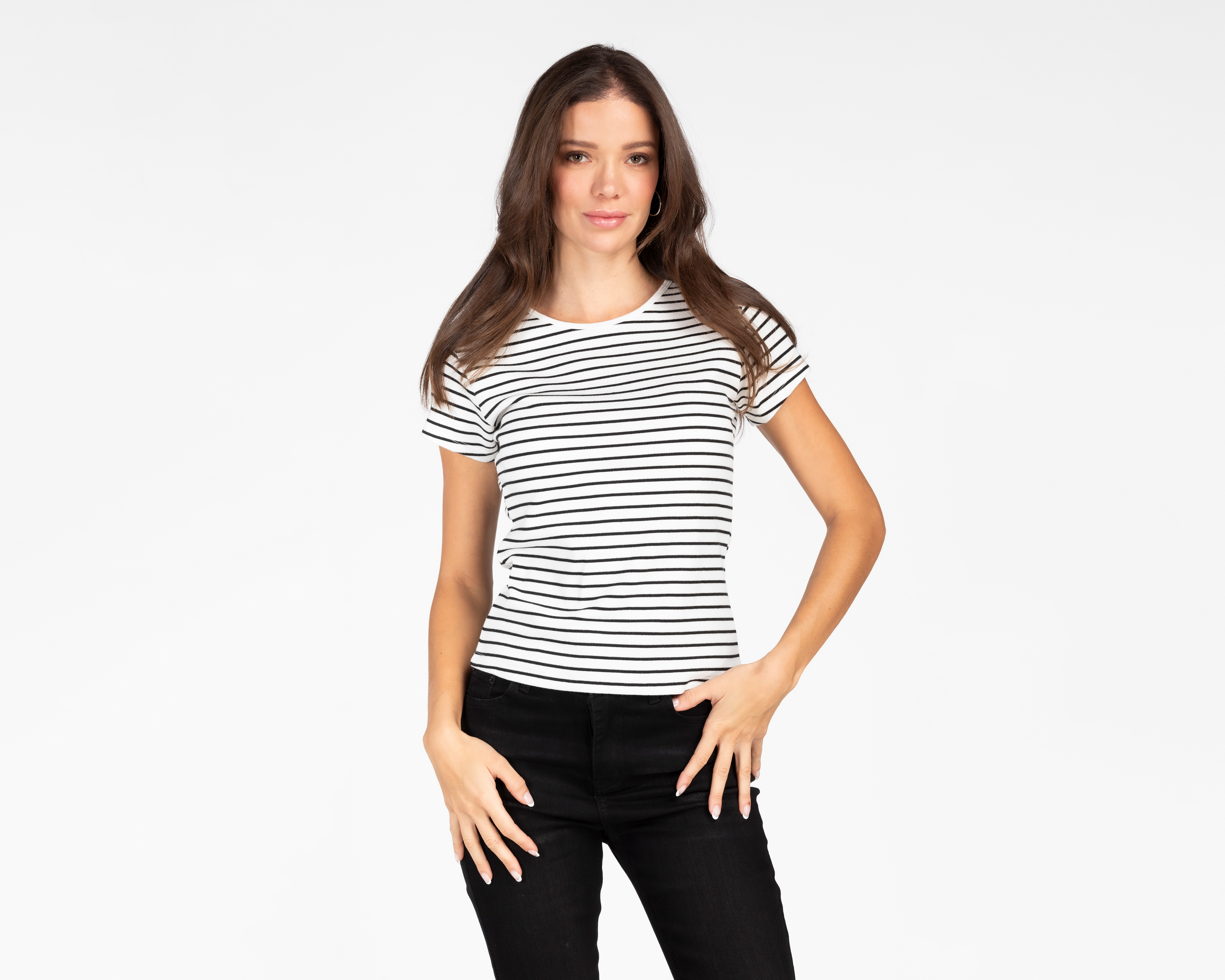 Foto 2 pulgar | Foto 1 | Playera York Team Polo Club Acanalada para Mujer