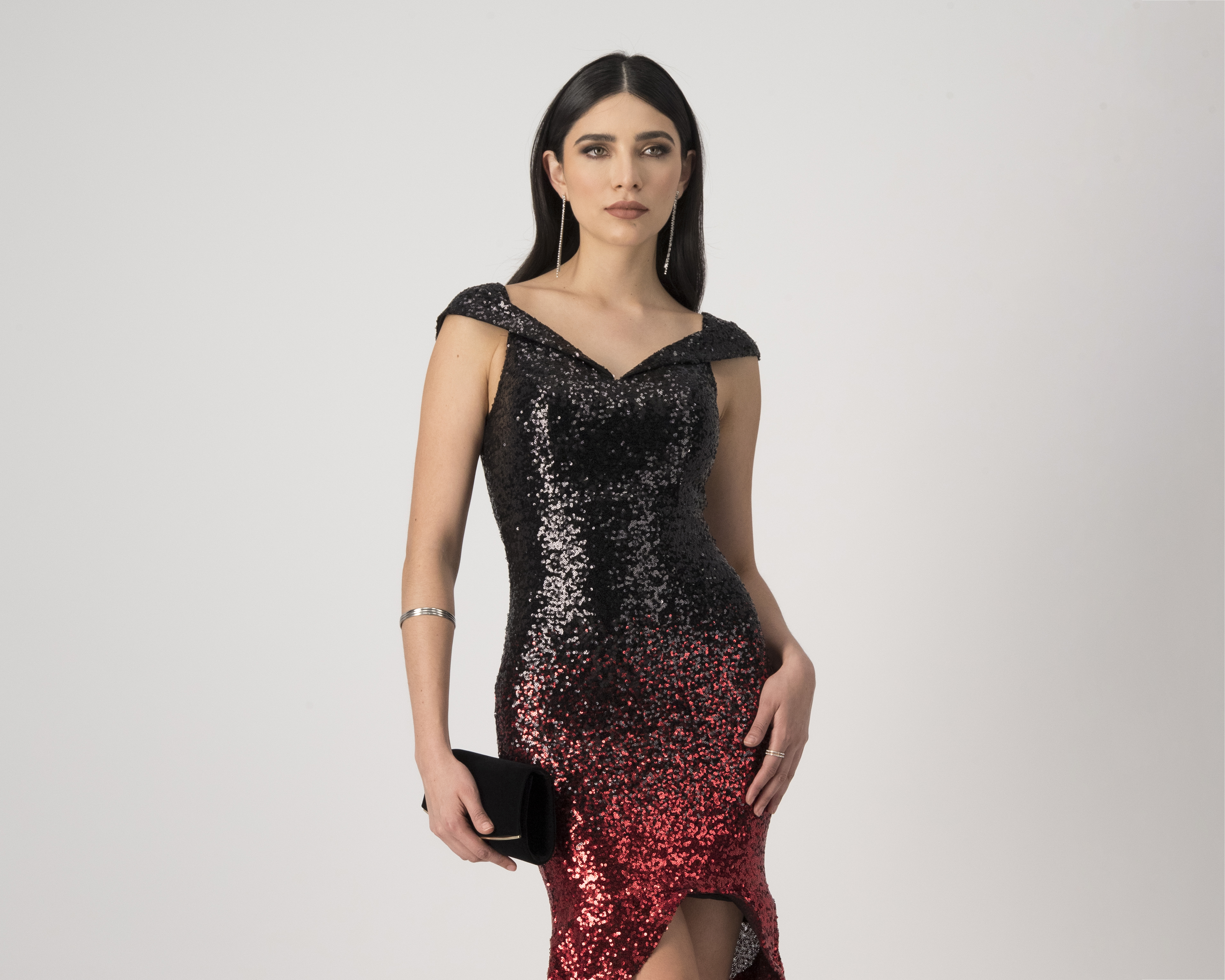 Foto 1 | Foto 1 | Vestido Meirius de Fiesta Escote V con Lentejuela