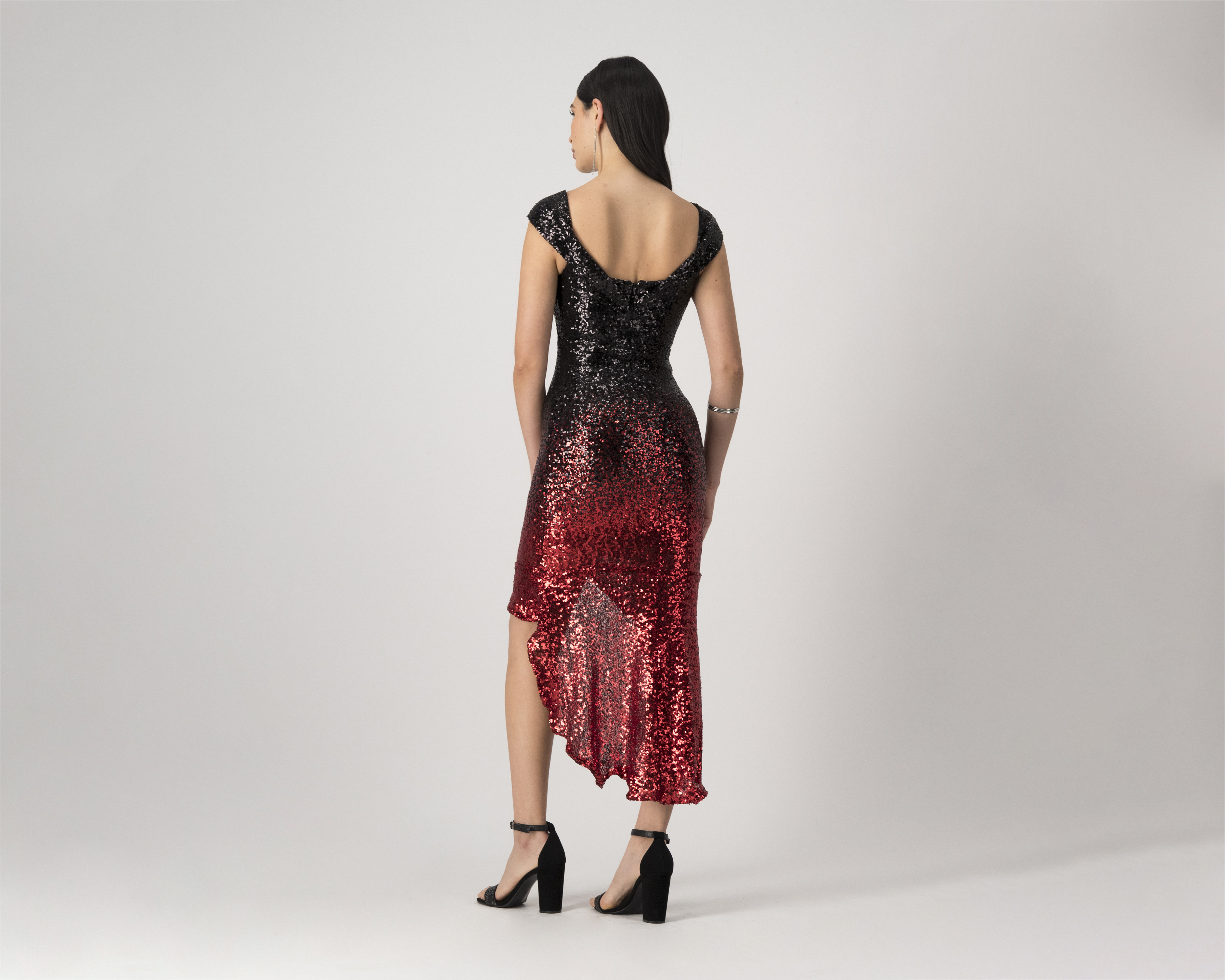 Foto 3 | Foto 3 | Vestido Meirius de Fiesta Escote V con Lentejuela