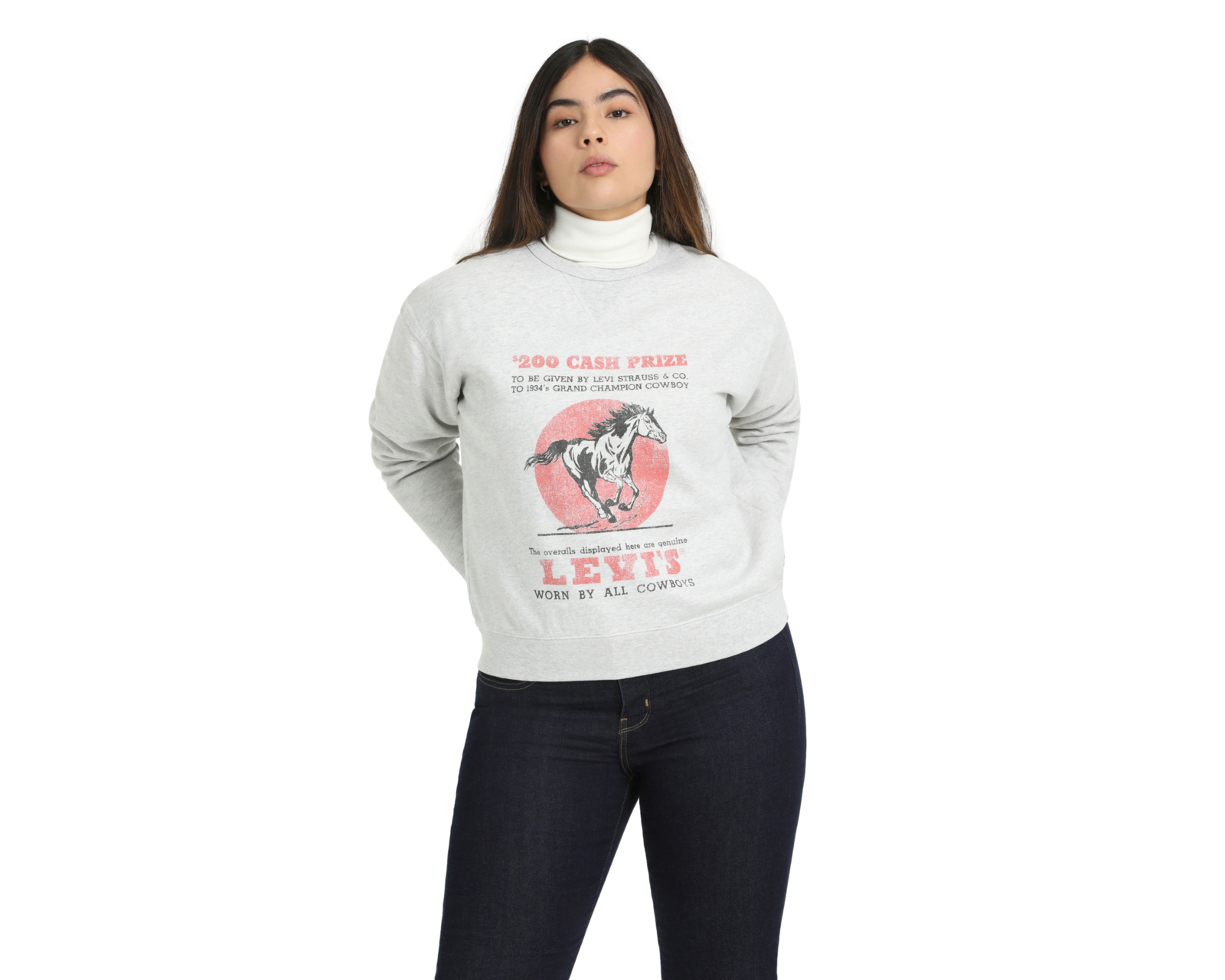 Foto 4 pulgar | Foto 3 | Suéter Gris Levi's para Mujer