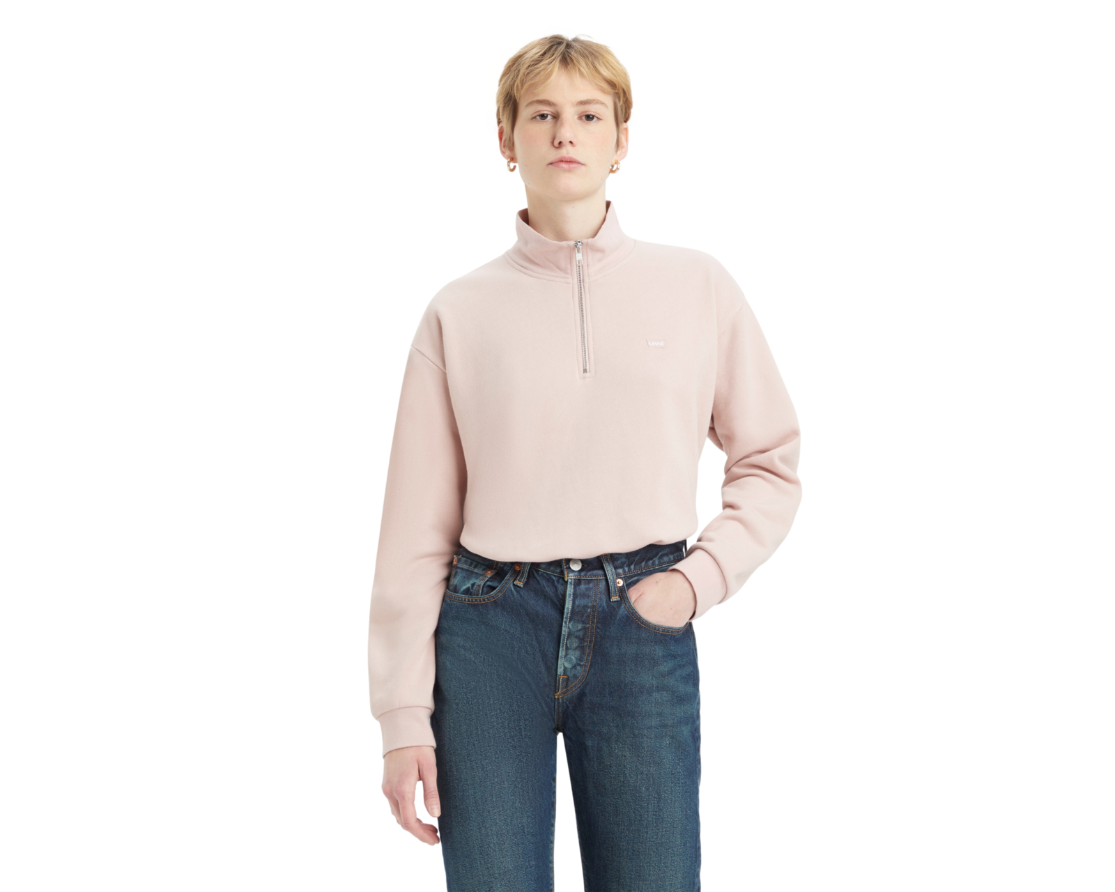 Foto 2 pulgar | Foto 1 | Sudadera Rosa Levi's para Mujer