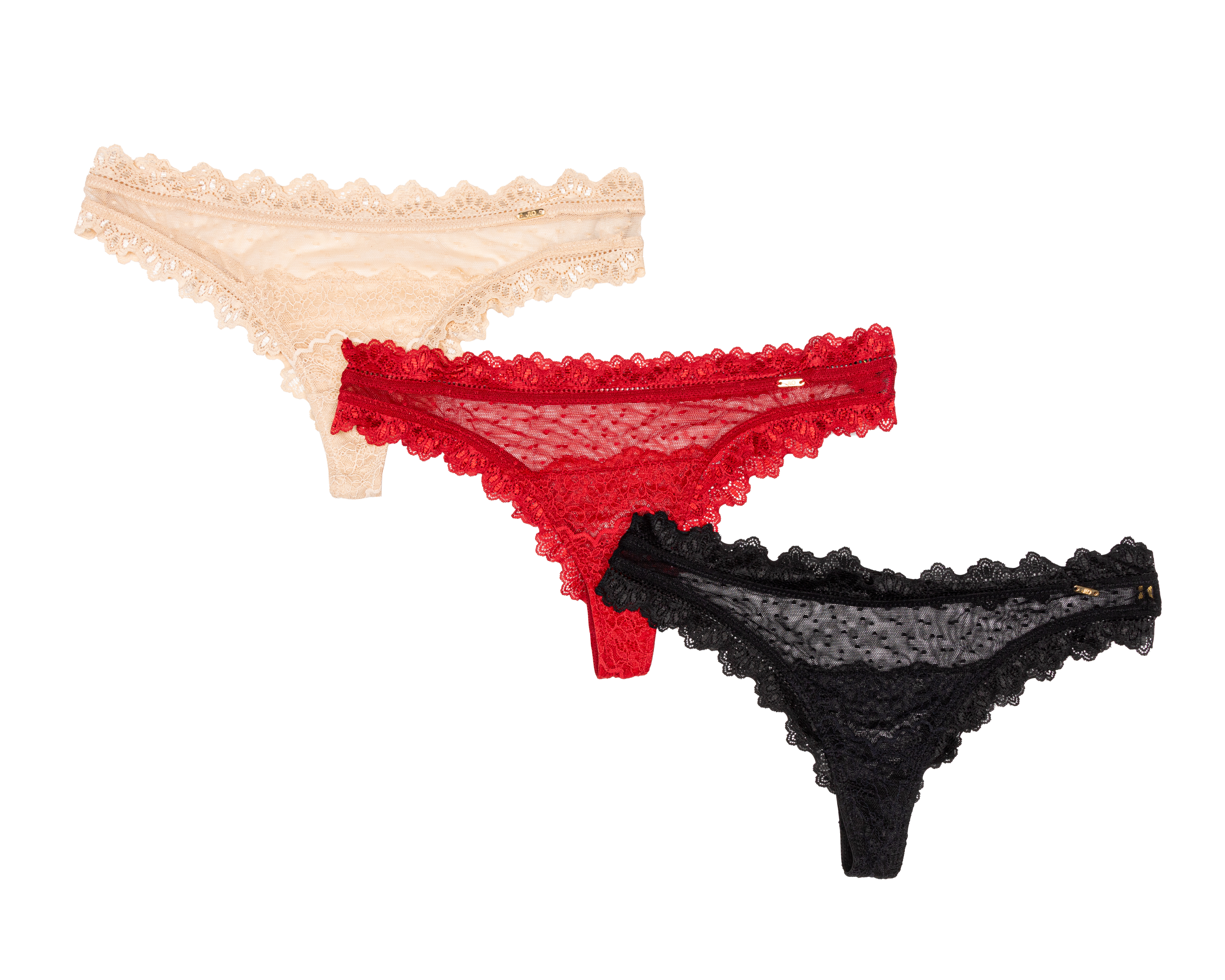 Tanga con Encaje Jennifer Lopez para Mujer 3 Piezas