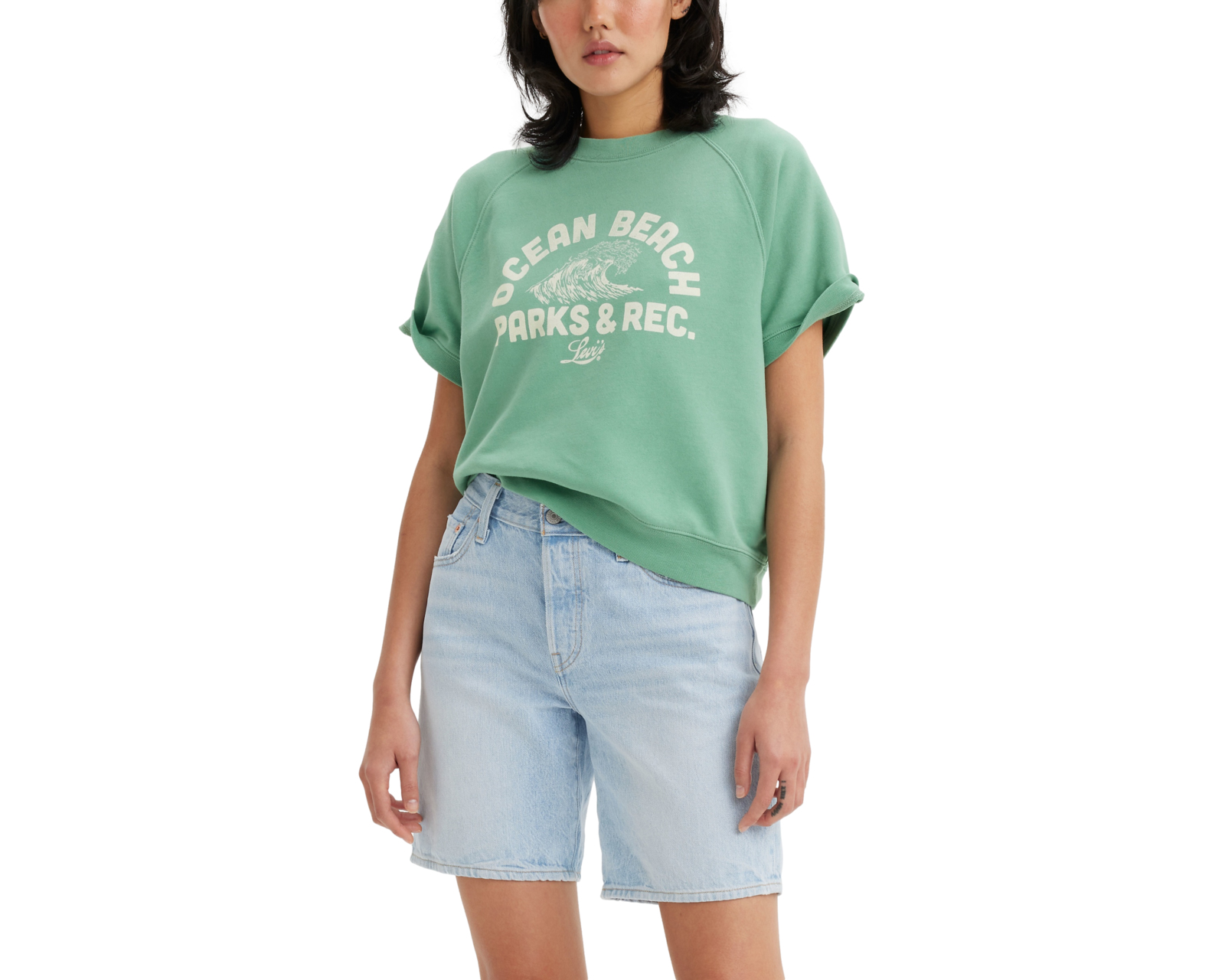 Foto 2 pulgar | Foto 1 | Sudadera de Algodón Levi's Marina para Mujer