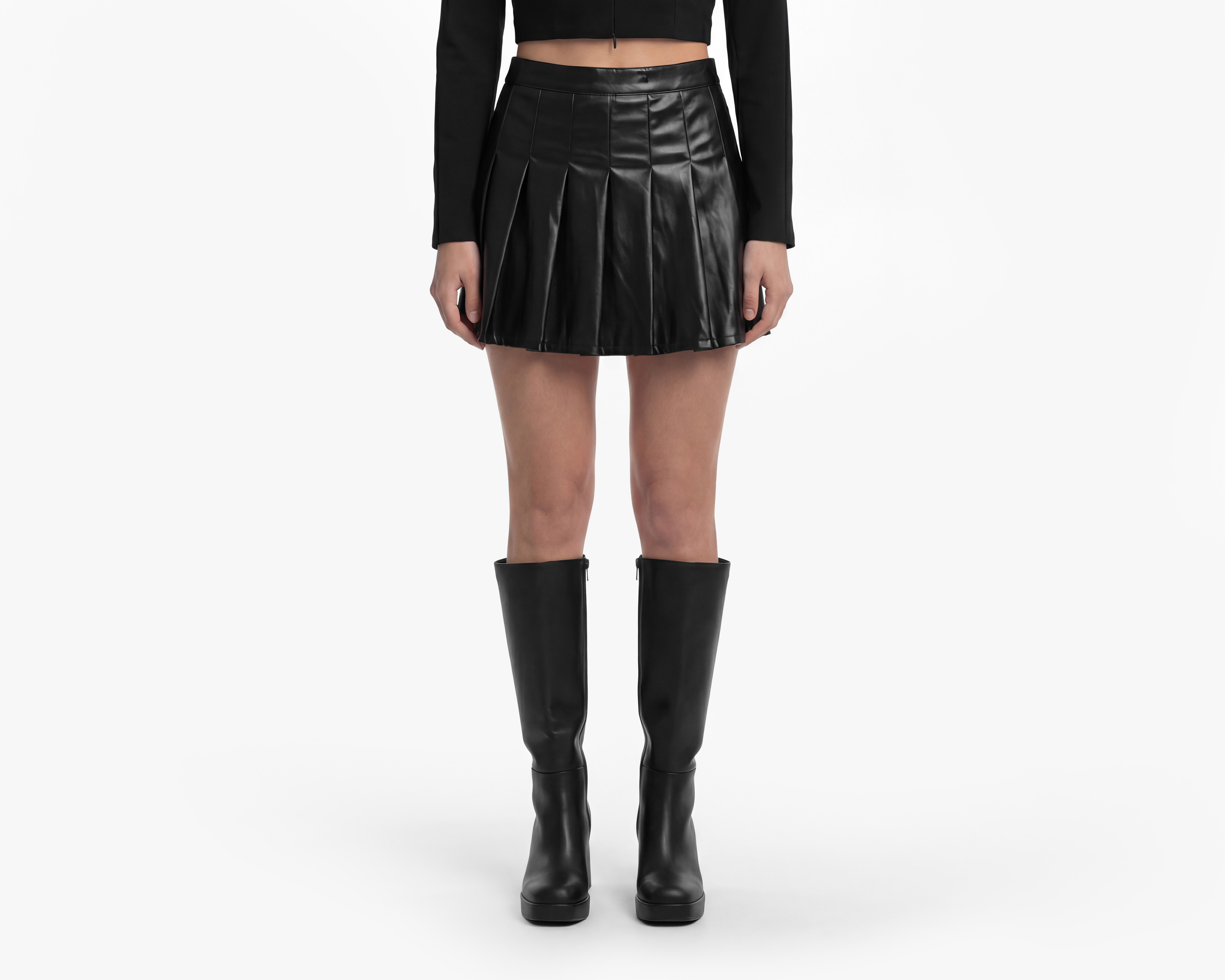 Falda Corta Boy London Negra para Mujer