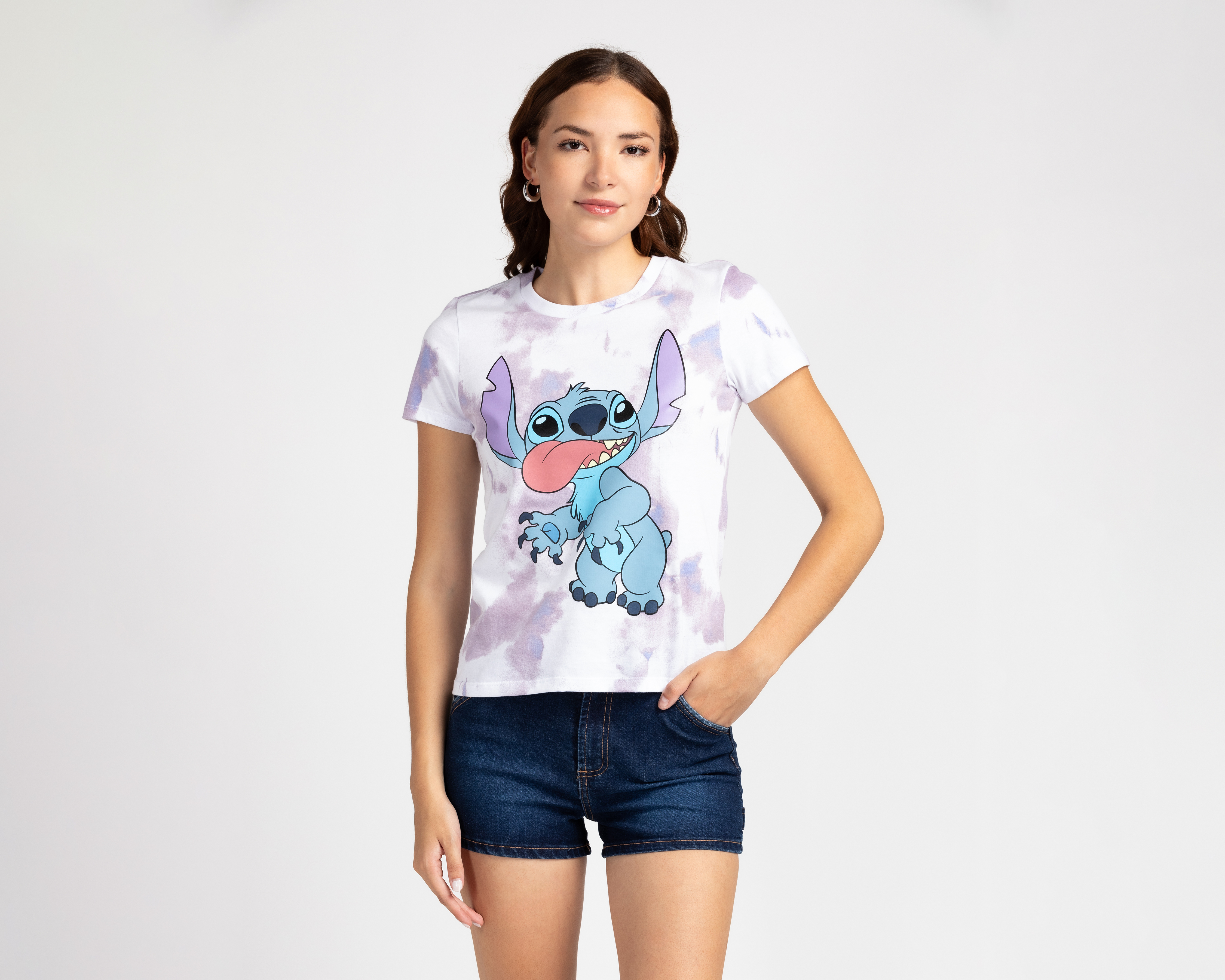 Foto 2 pulgar | Foto 1 | Playera Disney Lilo & Stitch Manga Corta Juvenil