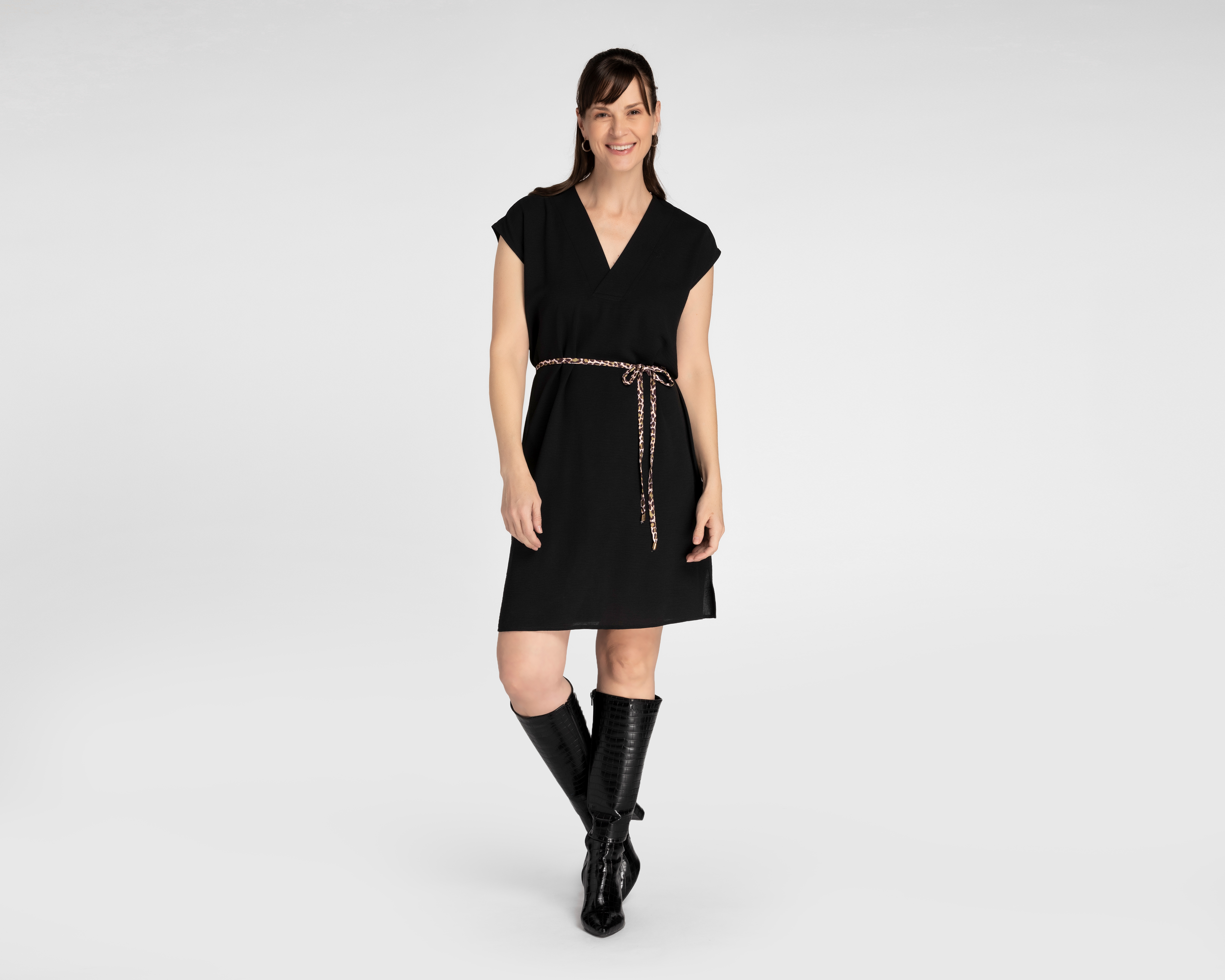 Foto 1 | Foto 1 | Vestido Sahara Casual sin Mangas con Cinturón de Tela