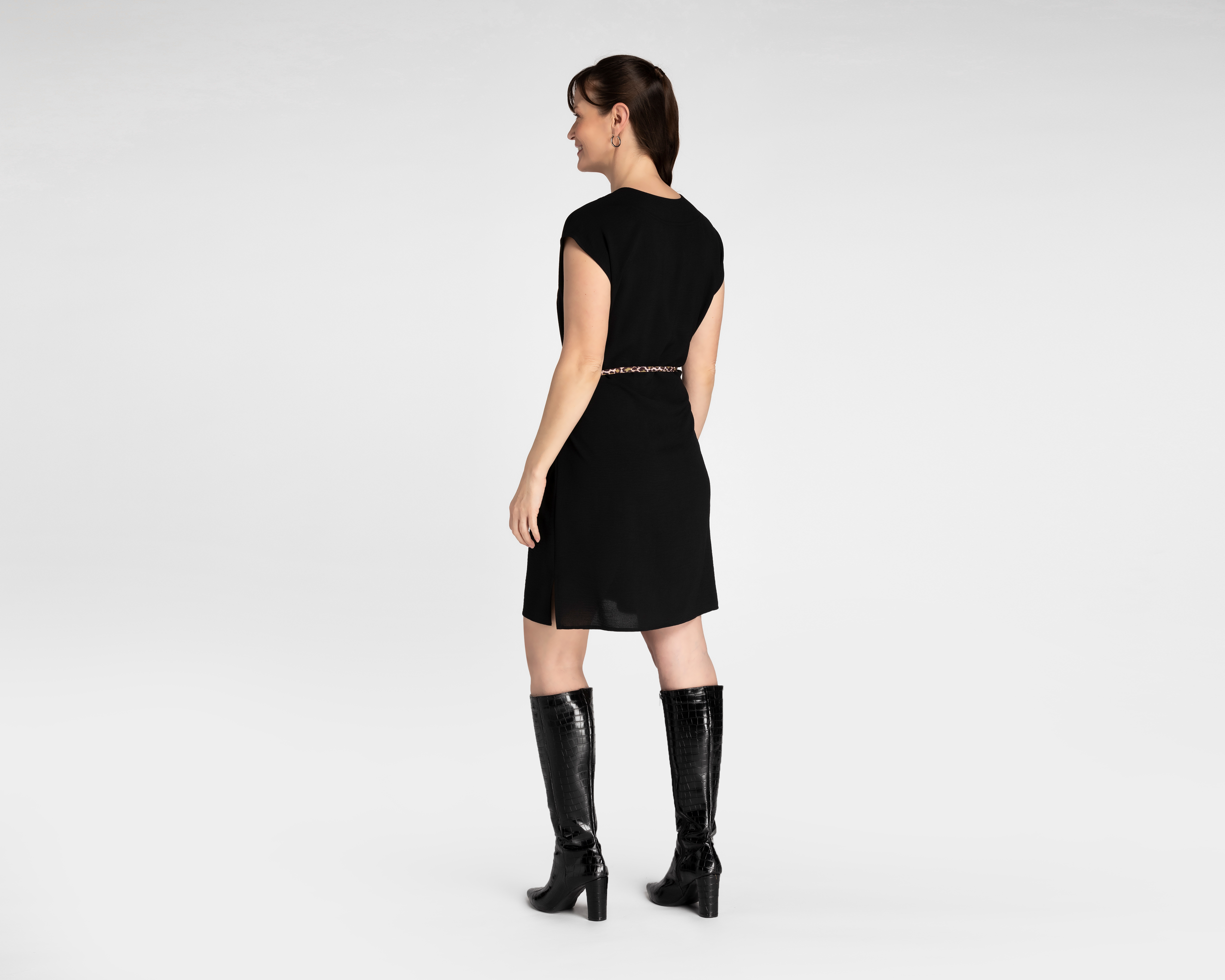 Foto 3 | Foto 3 | Vestido Sahara Casual sin Mangas con Cinturón de Tela