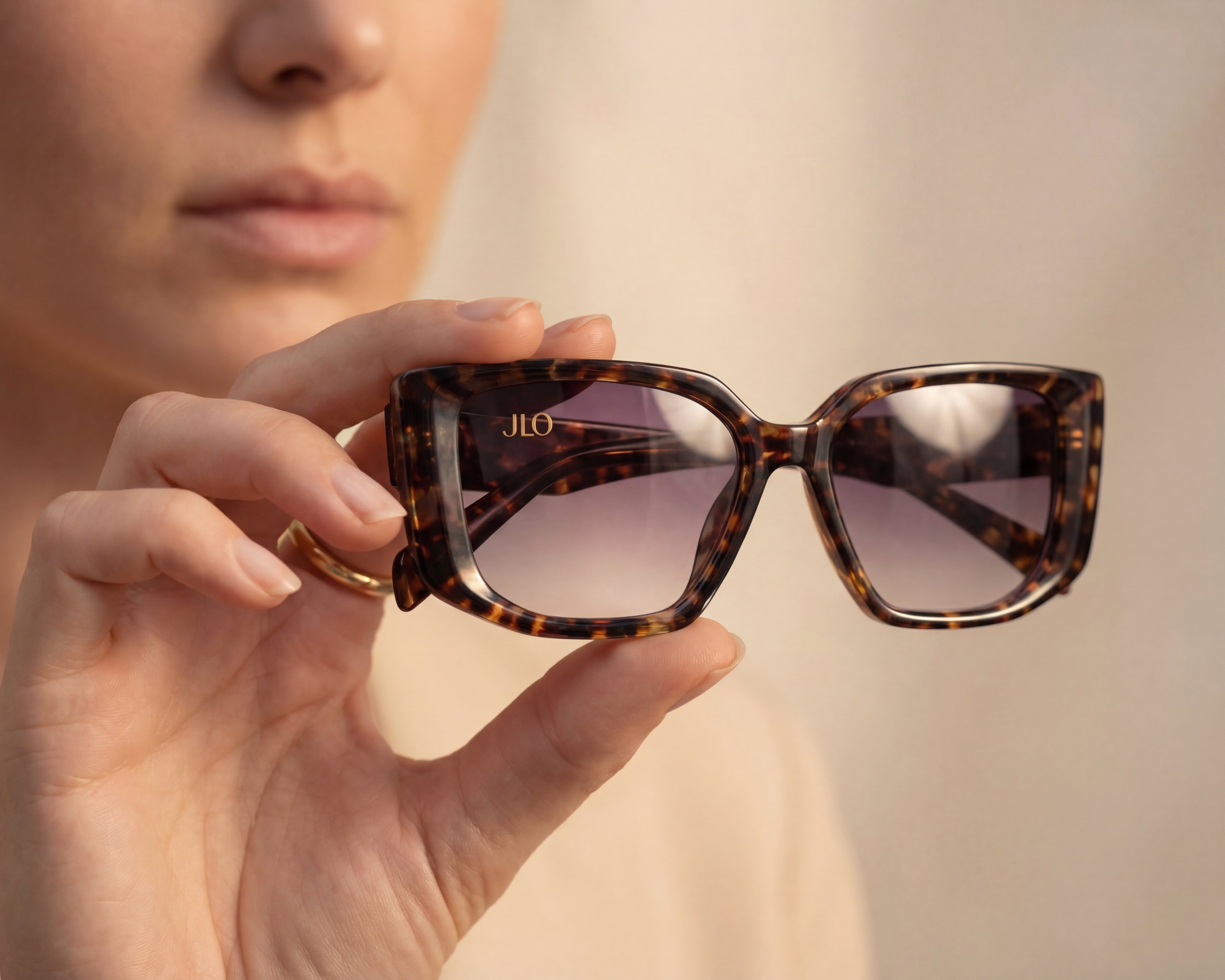 Foto 6 | Foto 6 | Lentes de Sol para Mujer Jennifer Lopez Cuadrados Café