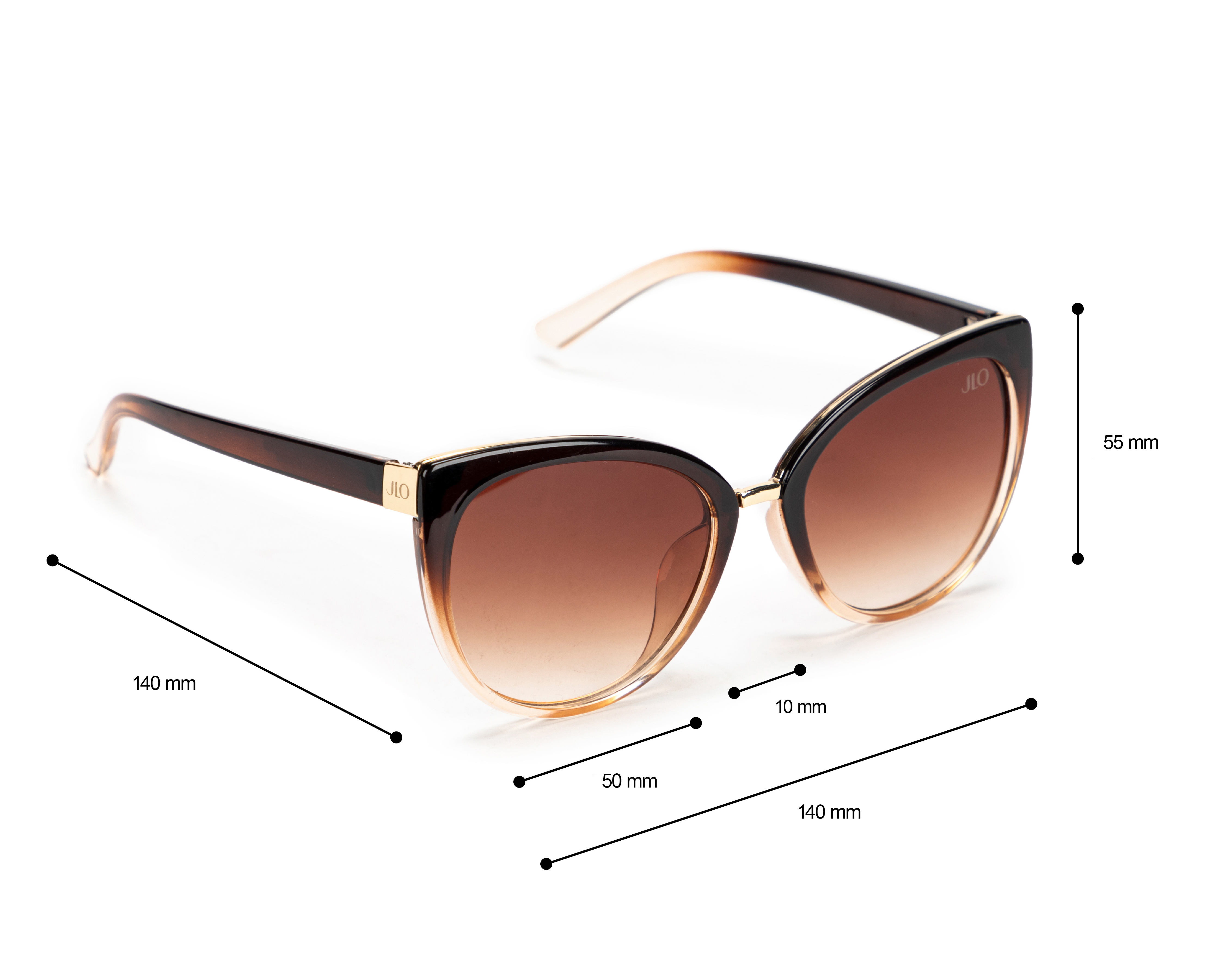 Foto 5 | Foto 5 | Lentes de Sol para Mujer Jennifer Lopez Cat Eye Café