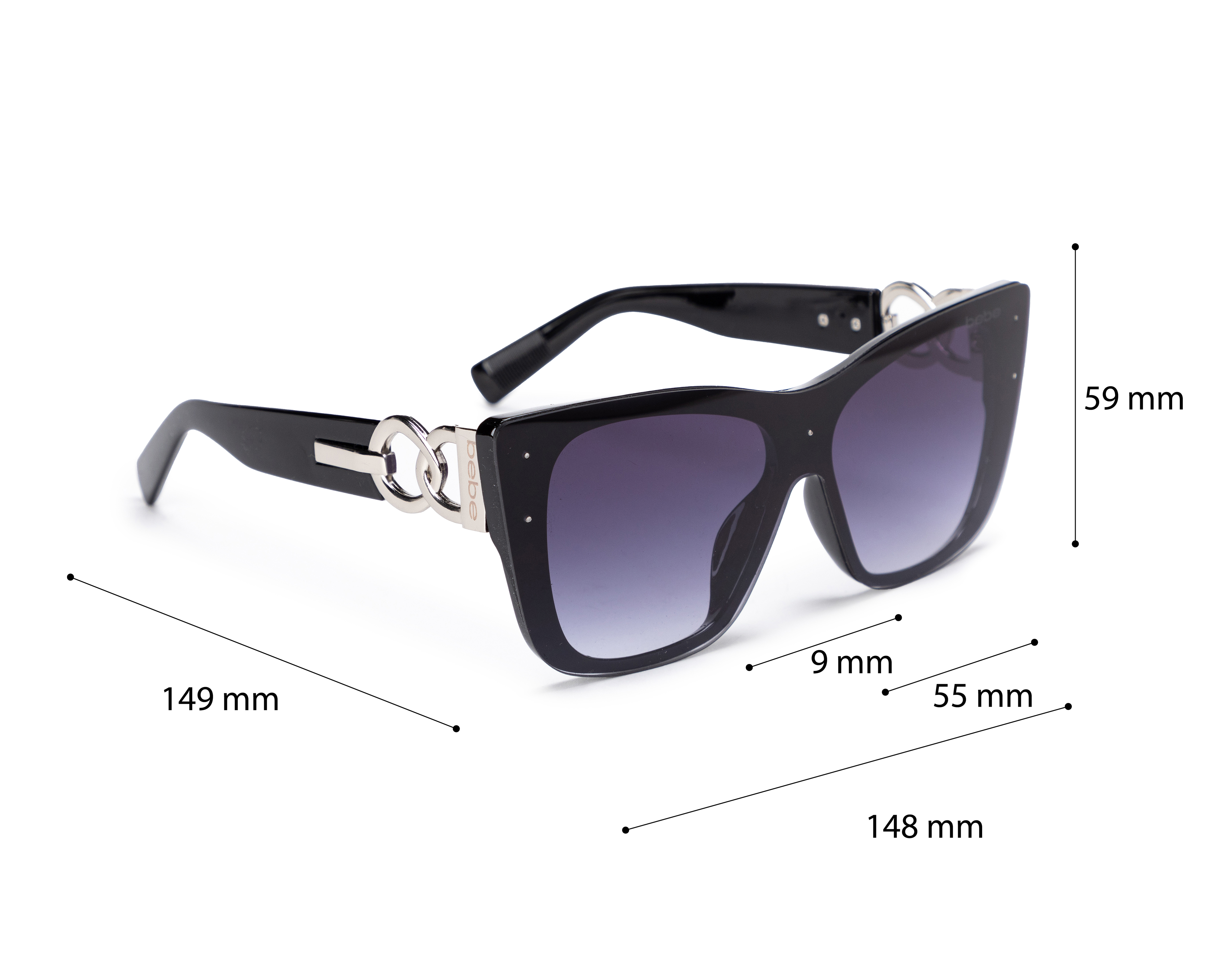 Foto 5 | Foto 5 | Lentes de Sol para Mujer Bebe Cat Eye Negro