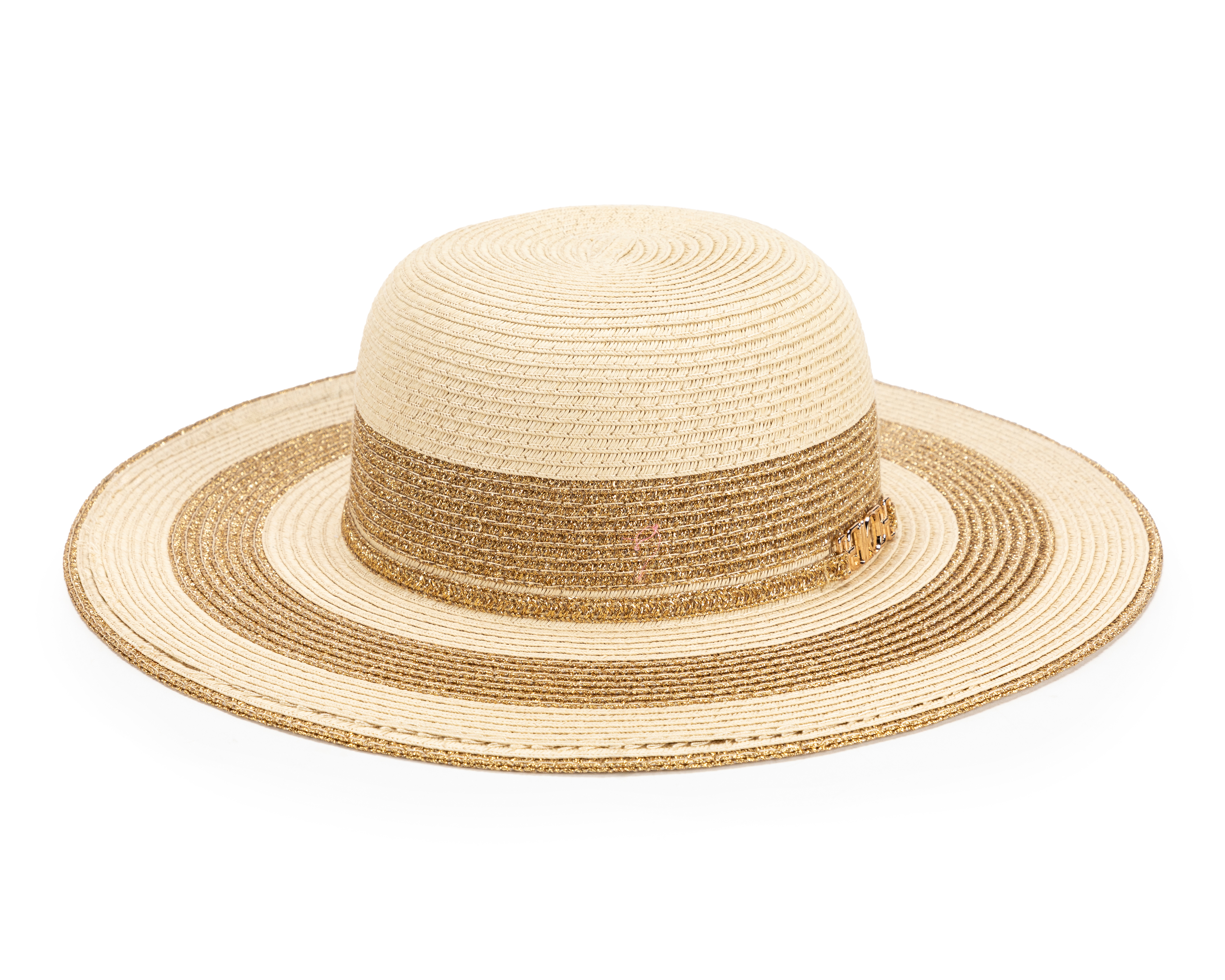 Sombrero para Playa Jennifer Lopez con Aplicación Metálica