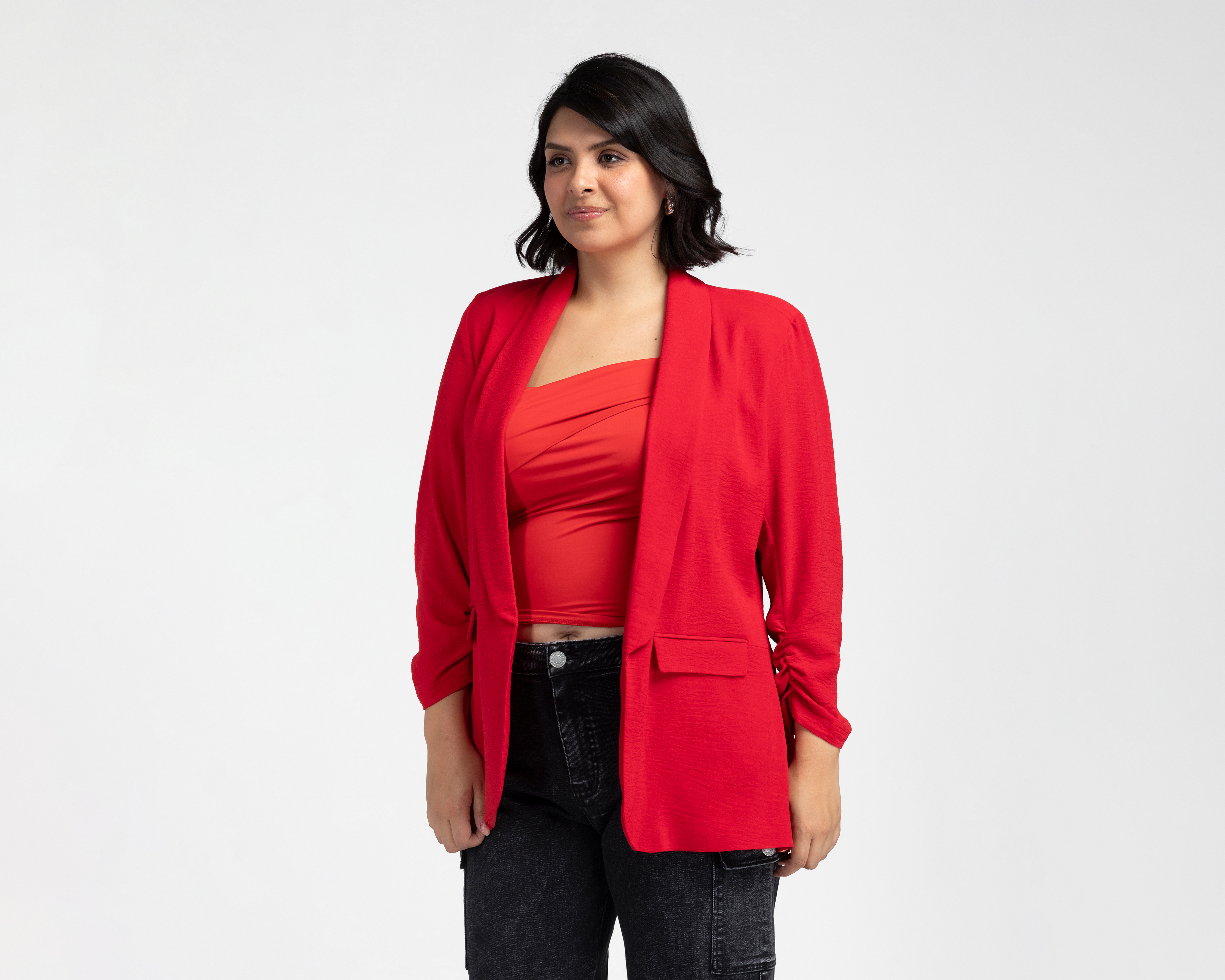 Foto 1 | Foto 1 | Blazer Rojo Sahara para Mujer