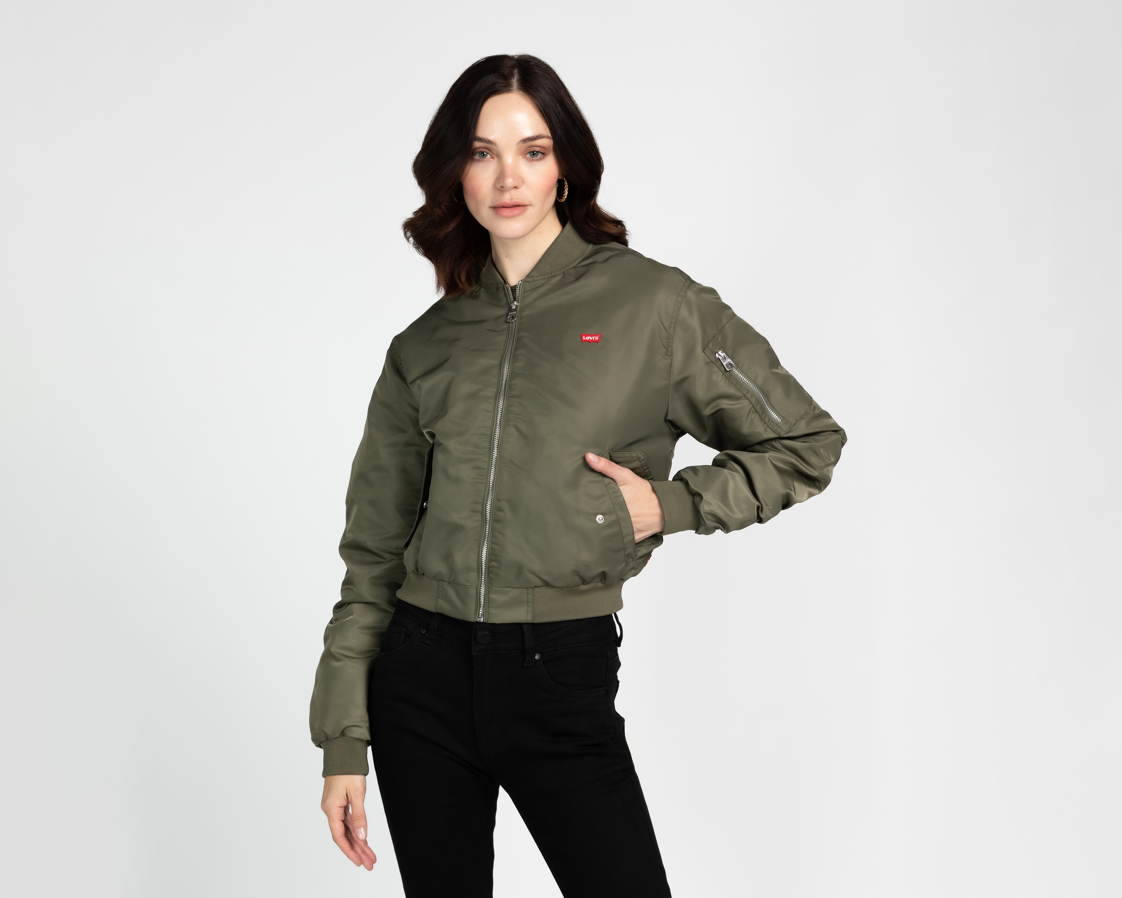 Foto 1 | Foto 1 | Chamarra Verde Levi's para Mujer