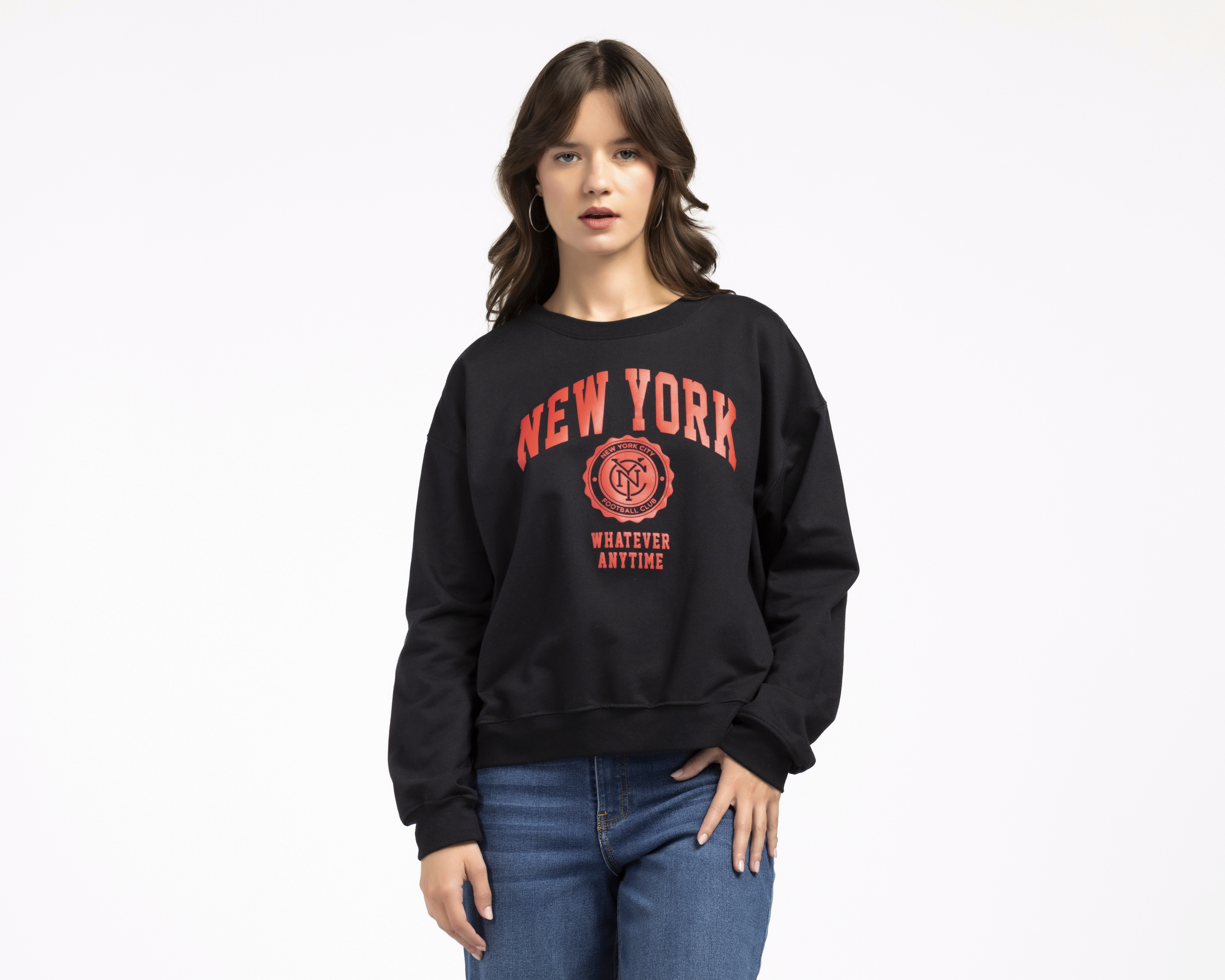 Foto 2 pulgar | Foto 1 | Sudadera Estampada Refill para Mujer