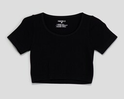 Crop Top Negro Forever 21 para Mujer