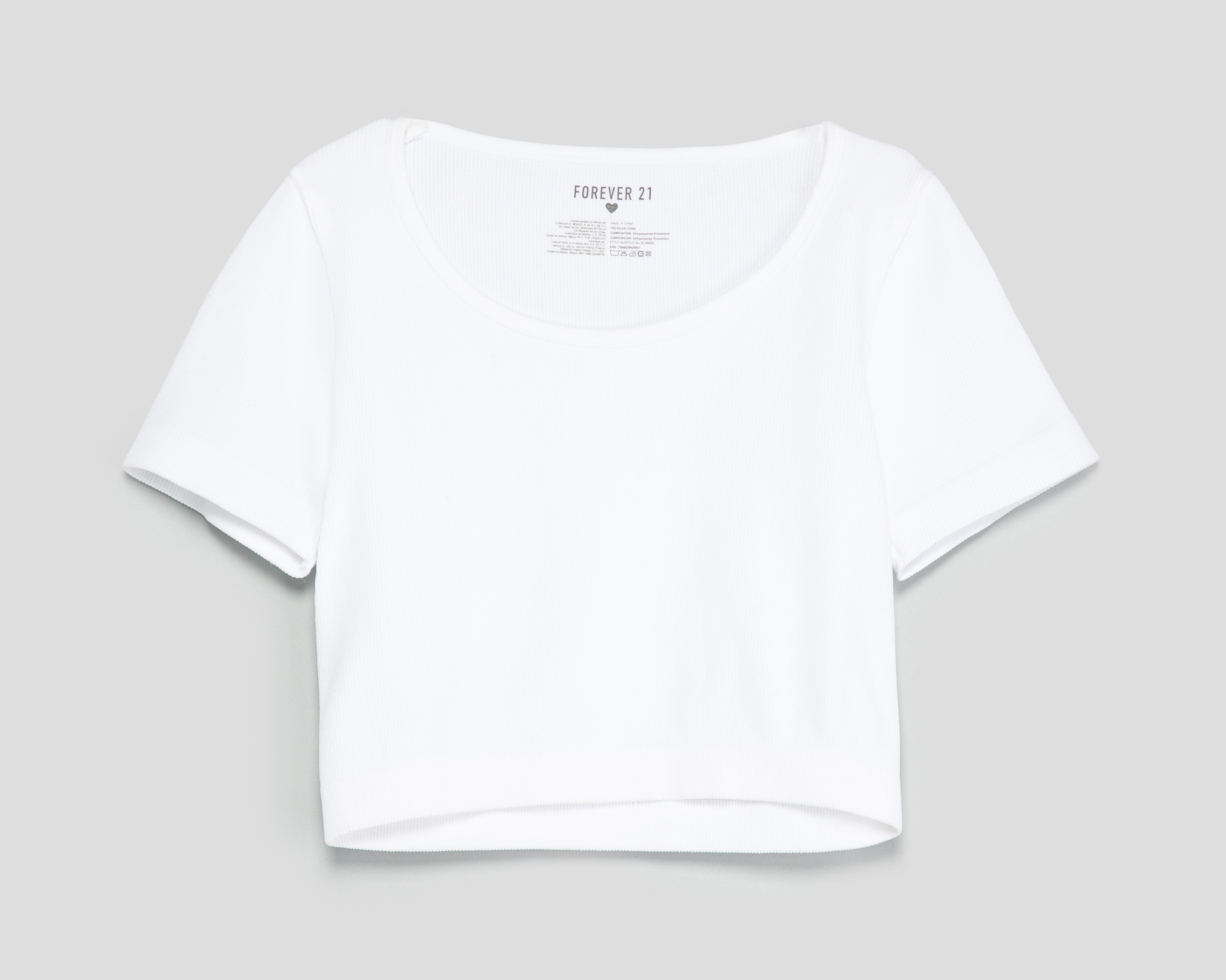 Foto 1 | Foto 1 | Crop Top Blanco Forever 21 para Mujer