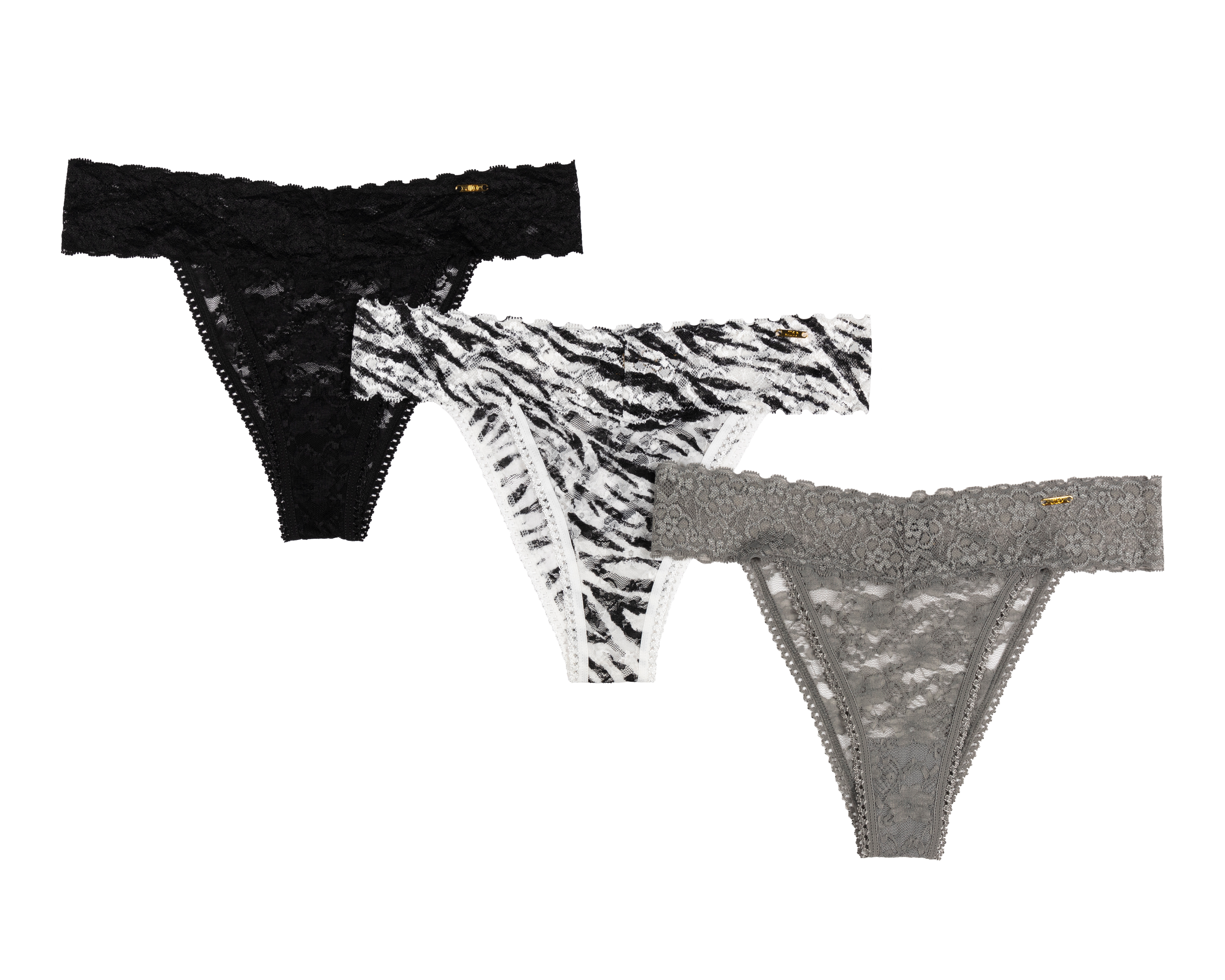 Foto 2 pulgar | Foto 1 | Tanga con Encaje Jennifer Lopez para Mujer 3 Piezas