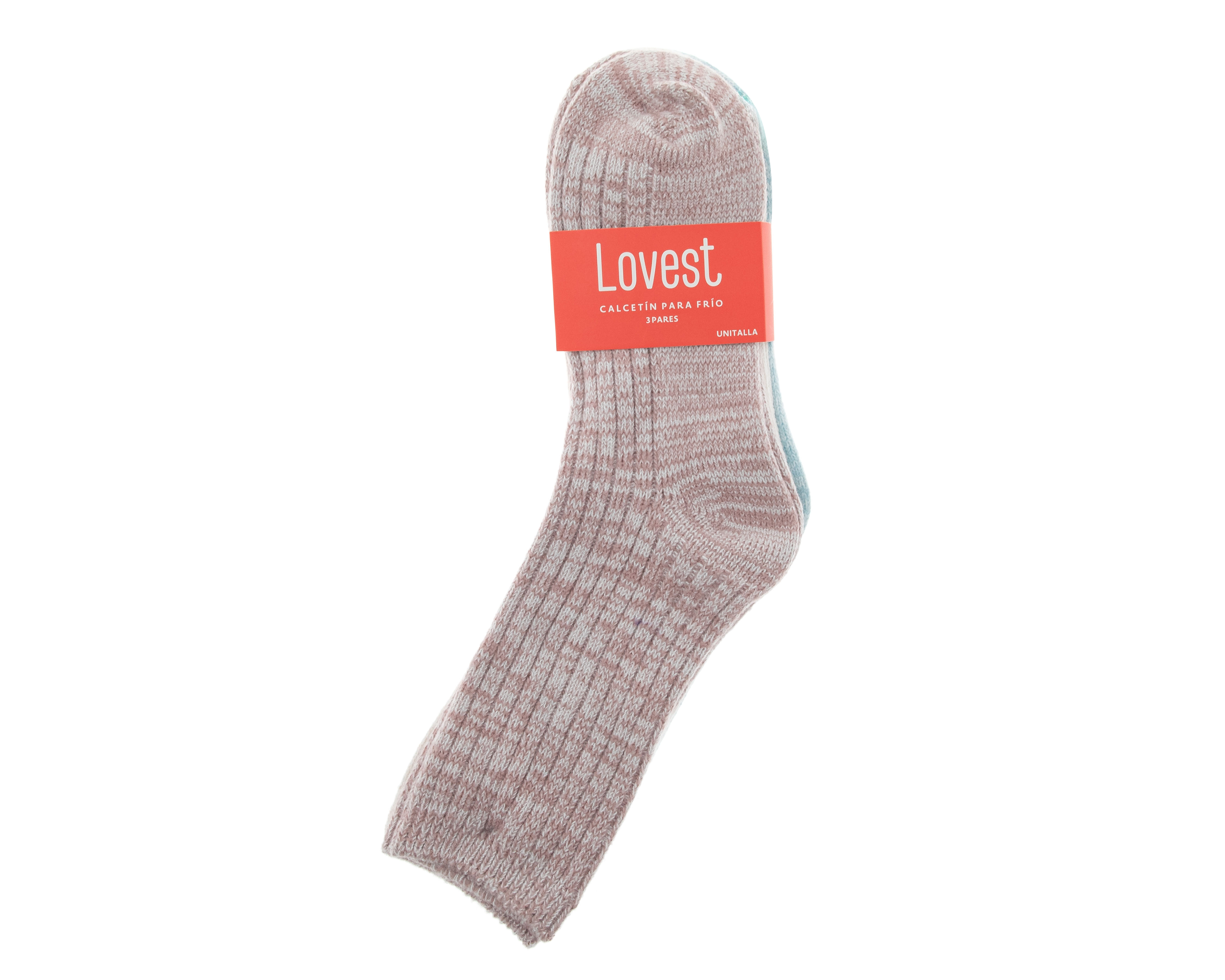 Foto 4 pulgar | Foto 3 | Calcetas Largas Lovest para Mujer 3 Pares