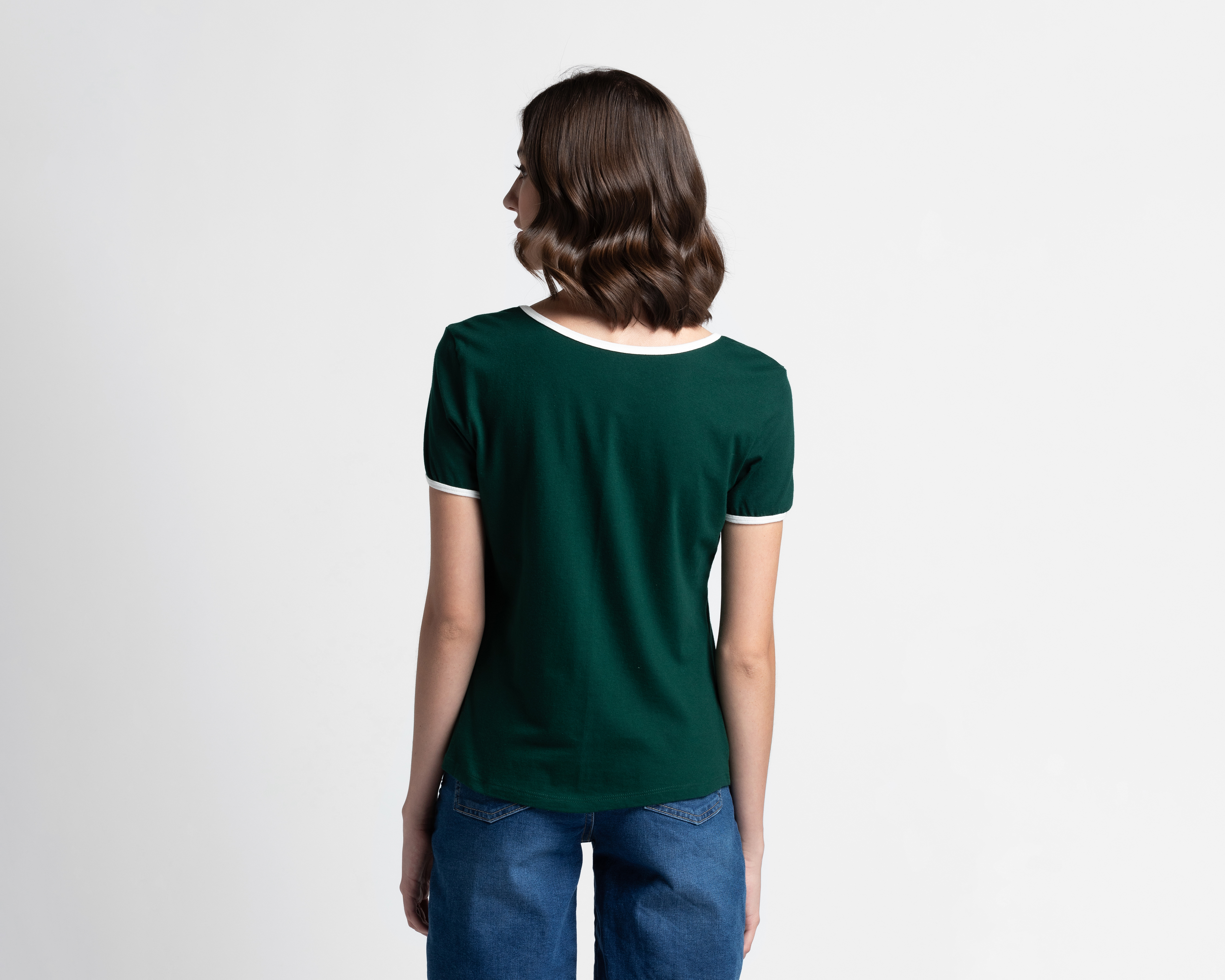 Foto 4 pulgar | Foto 3 | Playera Refill Verde para Mujer