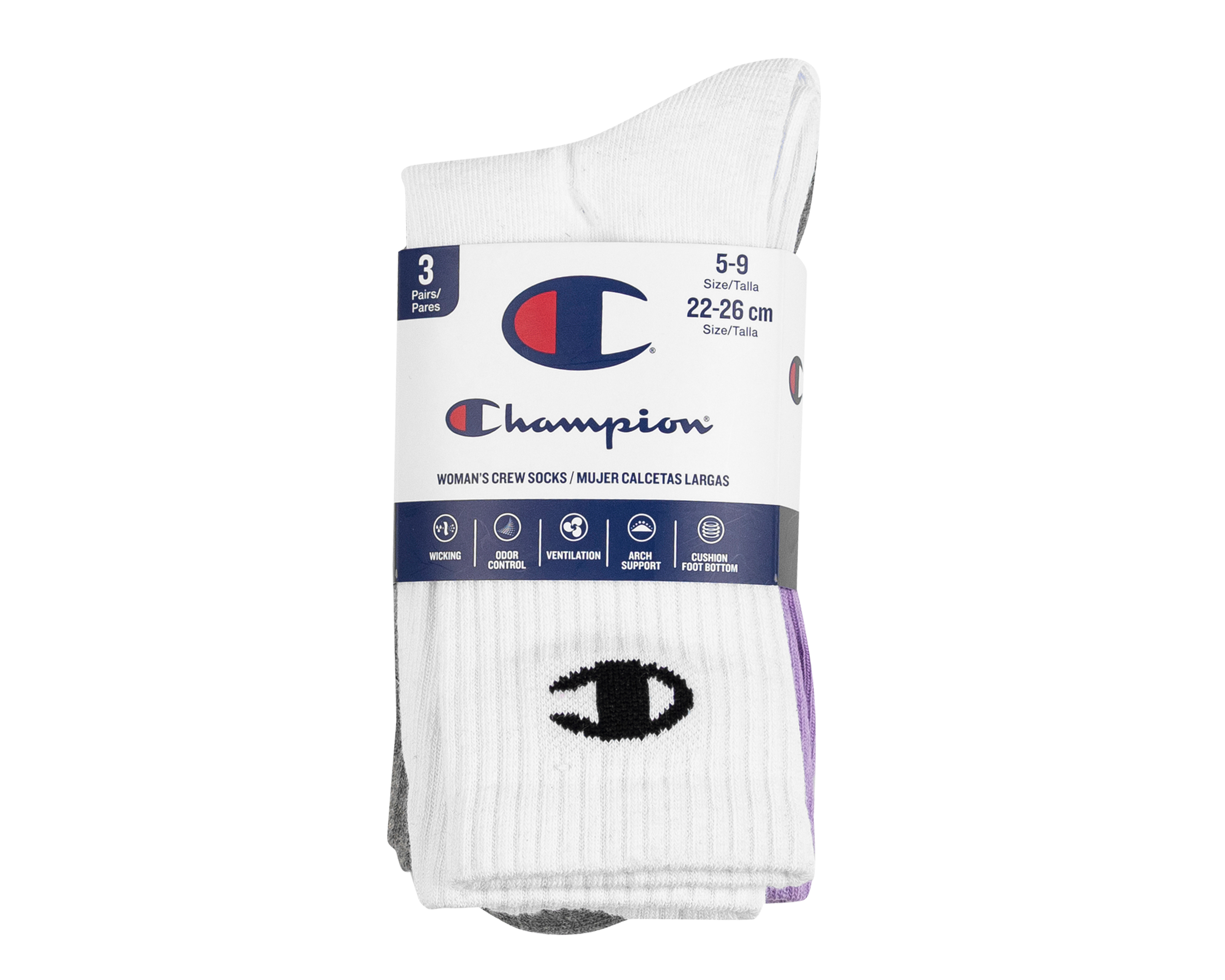 Foto 4 pulgar | Foto 3 | Calcetas Deportivas Champion para Mujer 3 Pares