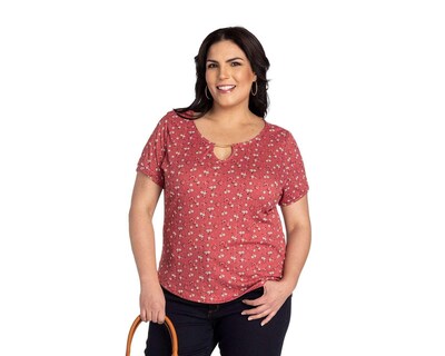 Foto 1 | Foto 1 | Playera Lady Sun Manga Corta con Estampado Floral