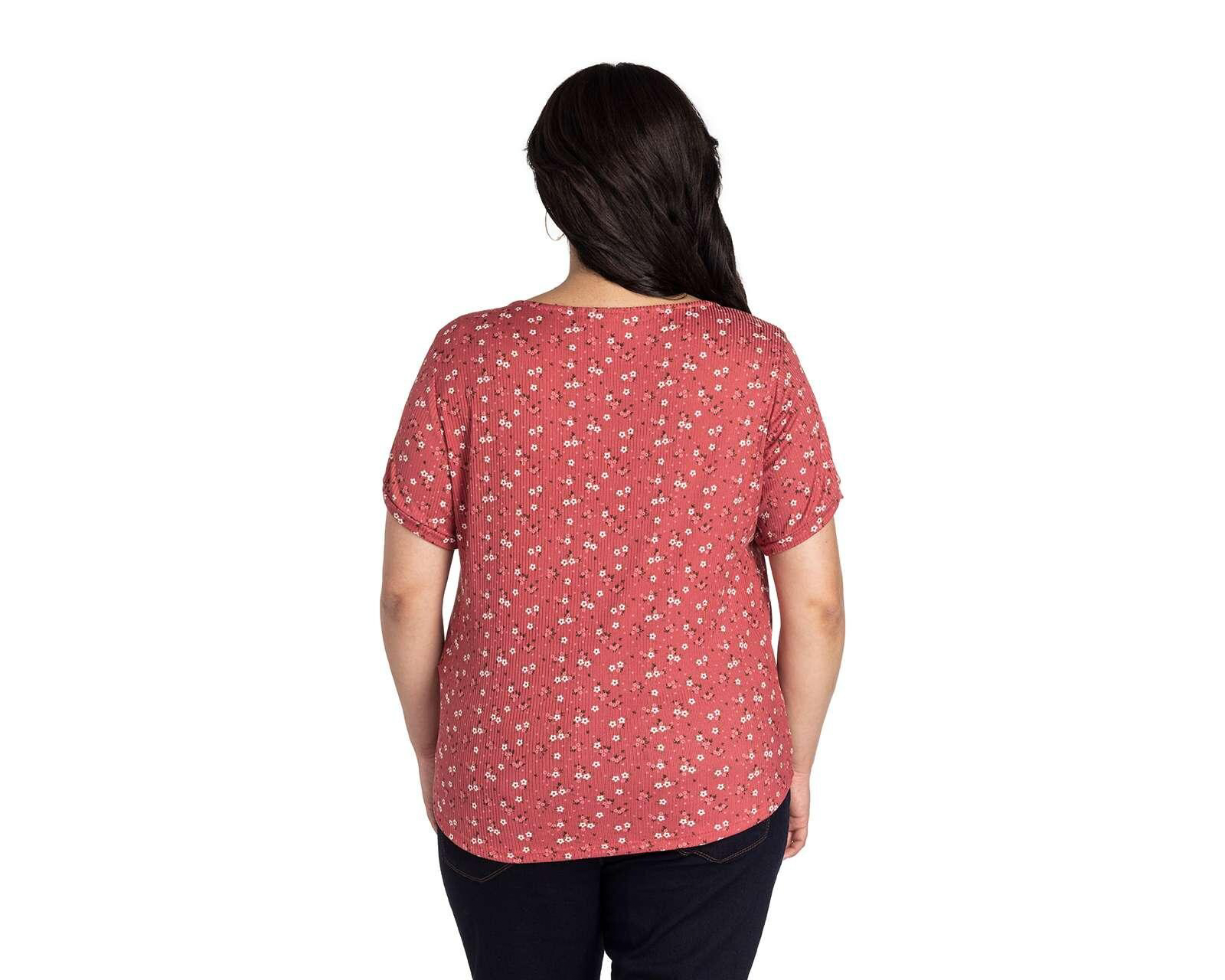 Foto 4 pulgar | Foto 3 | Playera Lady Sun Manga Corta con Estampado Floral