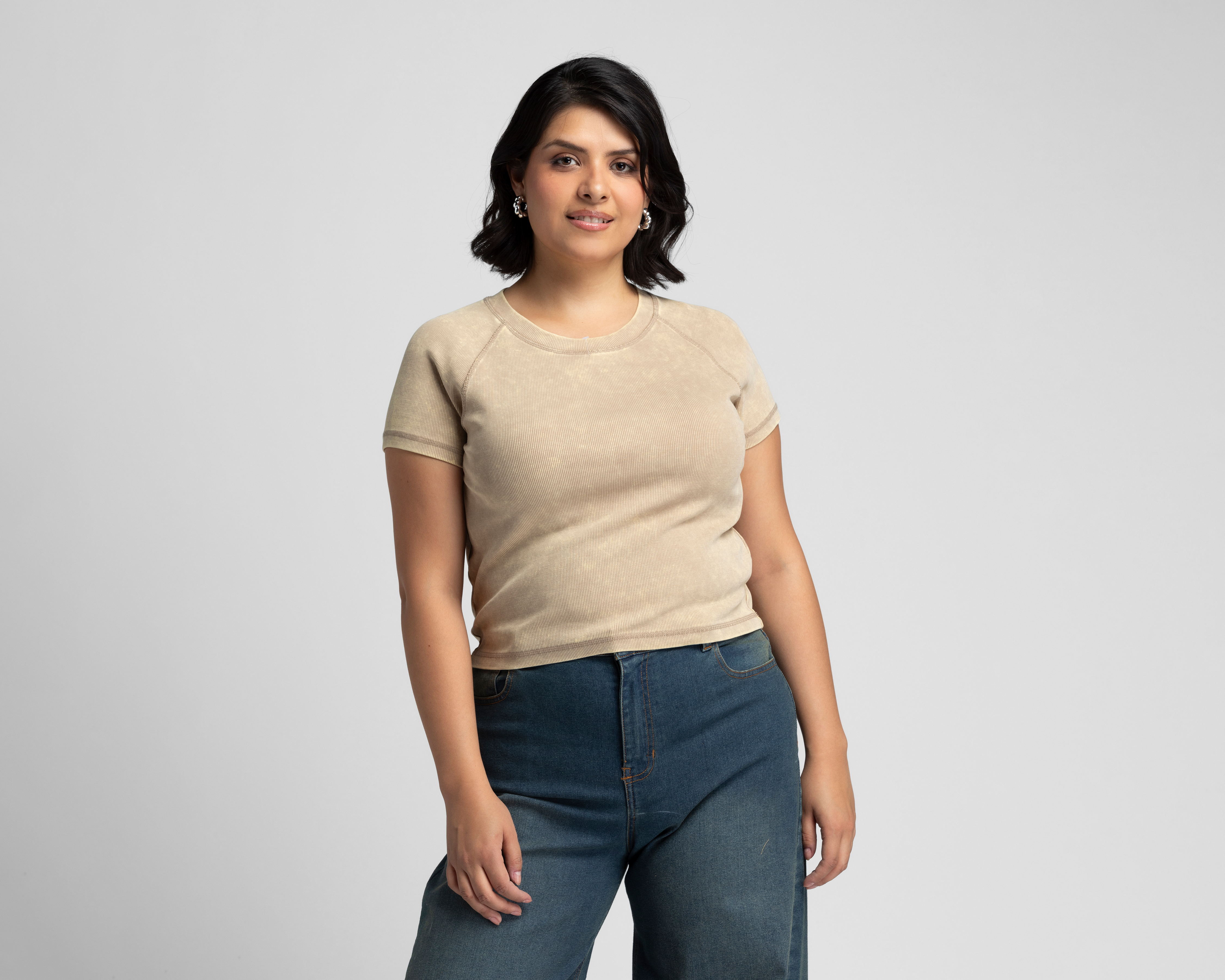 Foto 2 pulgar | Foto 1 | Crop Top Strona Acanalado para Mujer