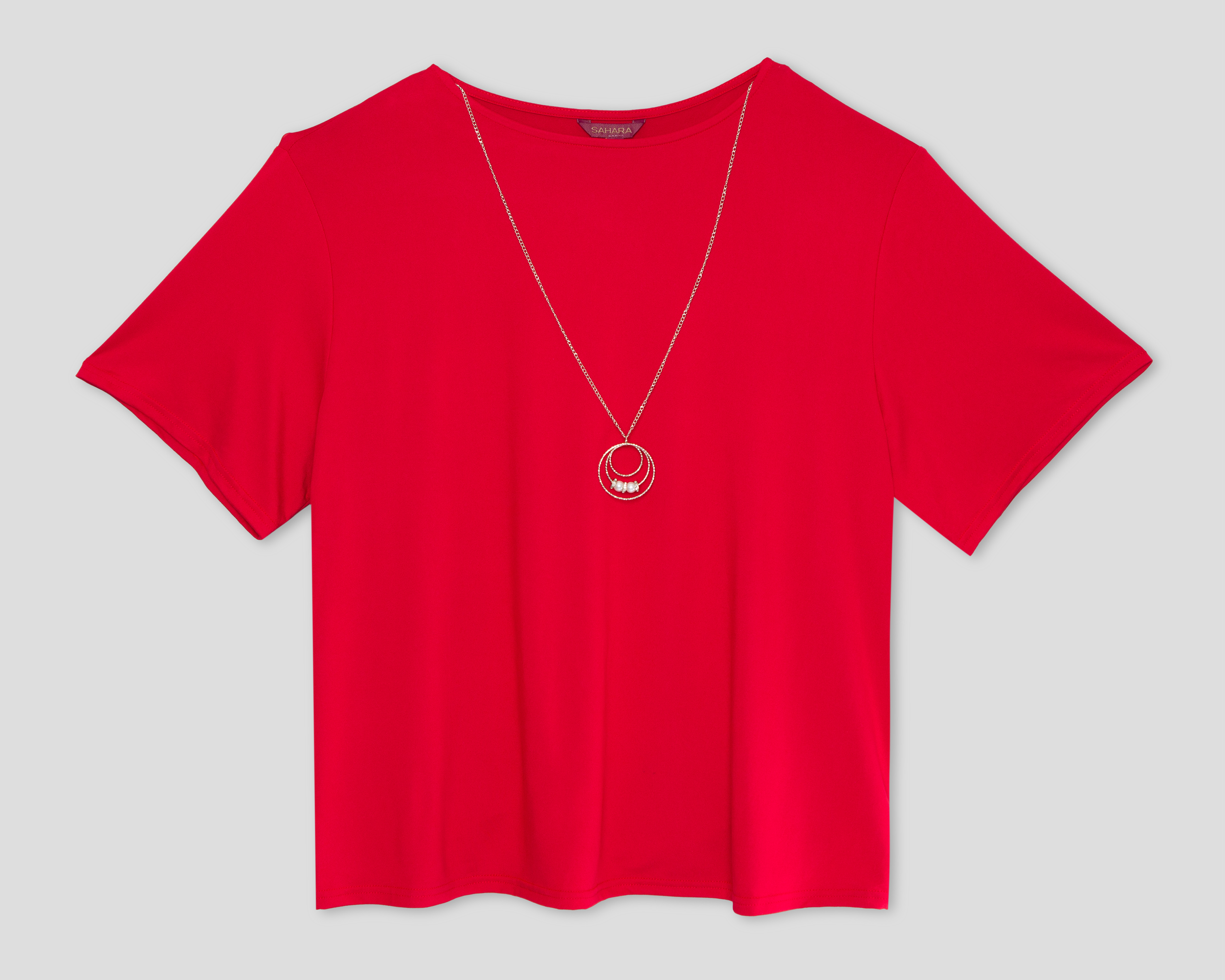 Foto 2 pulgar | Foto 1 | Playera Sahara con Collar para Mujer